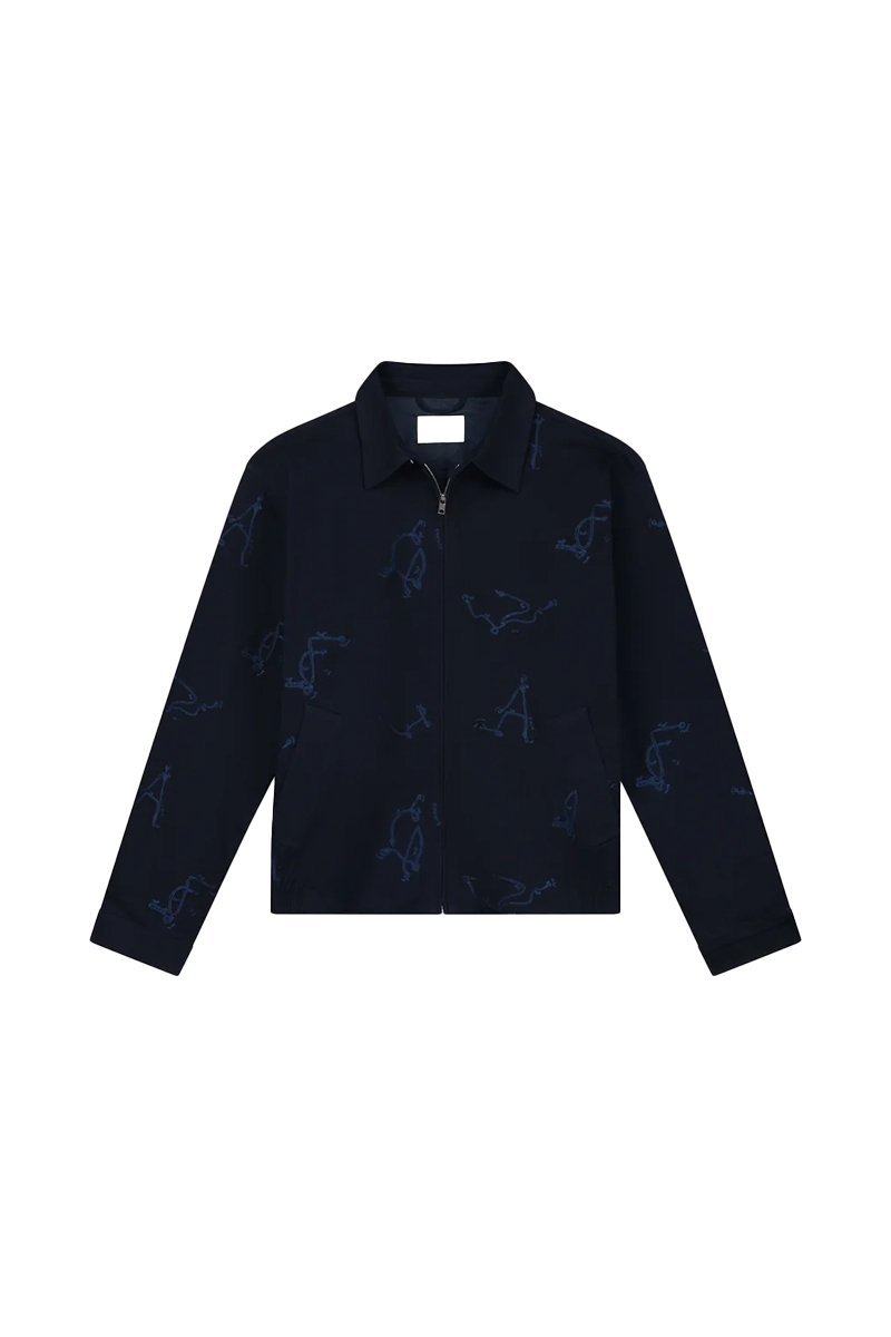 Olaf Hussein OLAF TWILL EMBRO BARACUTA Blauw-1 1