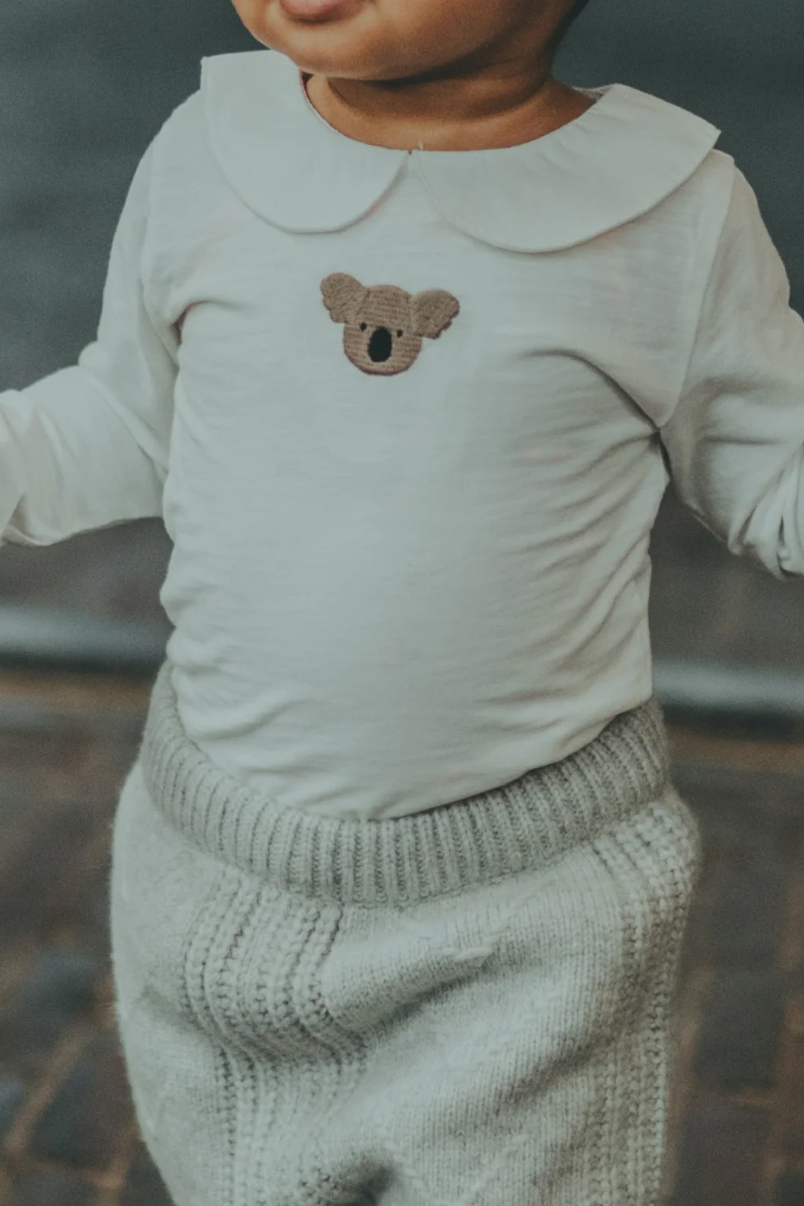 Baby romper lange mouw ecru