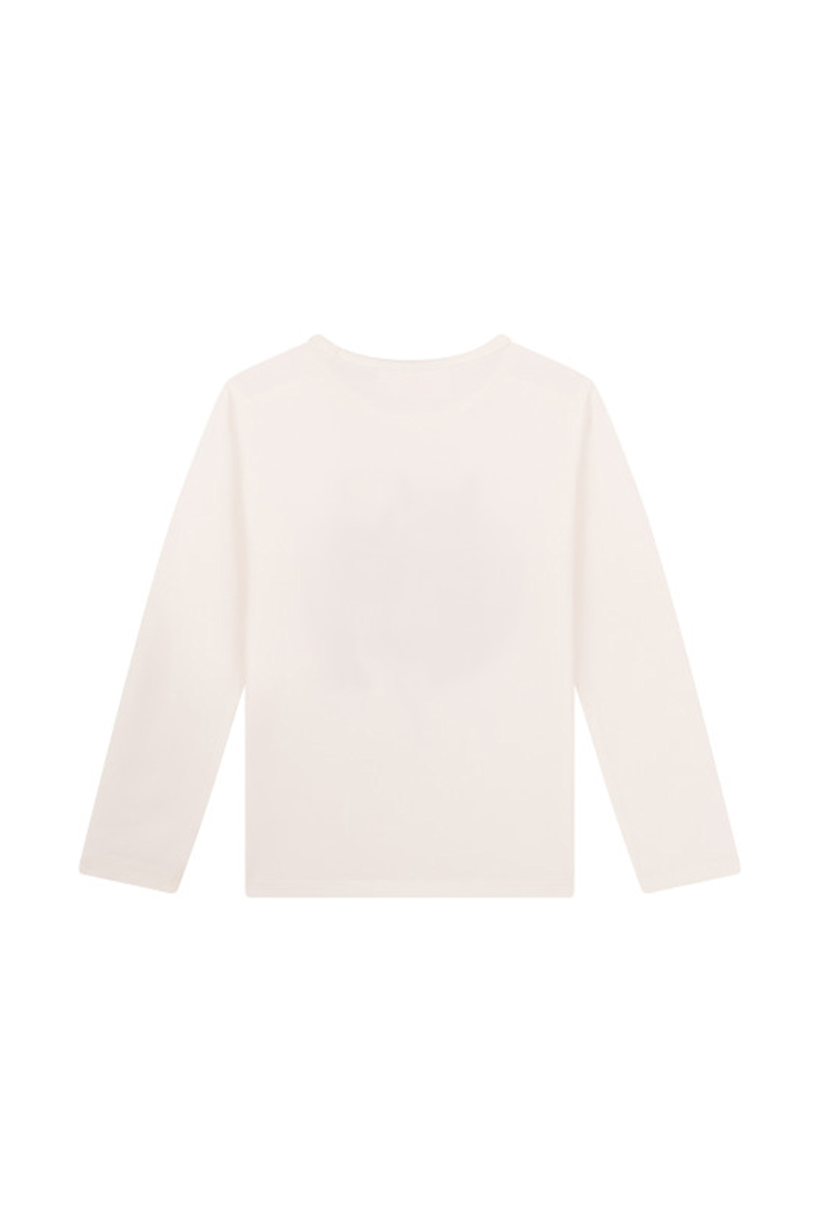 Meisjes t-shirt lange mouw ecru