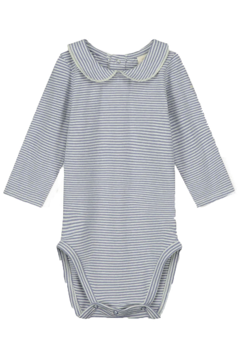 Gray Label Baby collar onesie Blauw-1 1