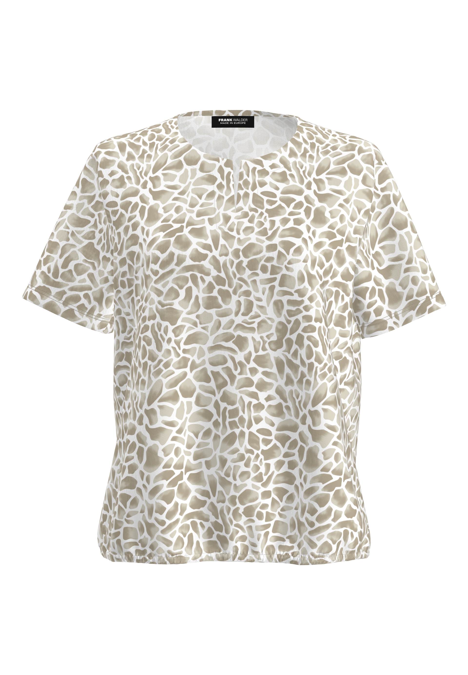 Dames t-shirt korte mouw bruin