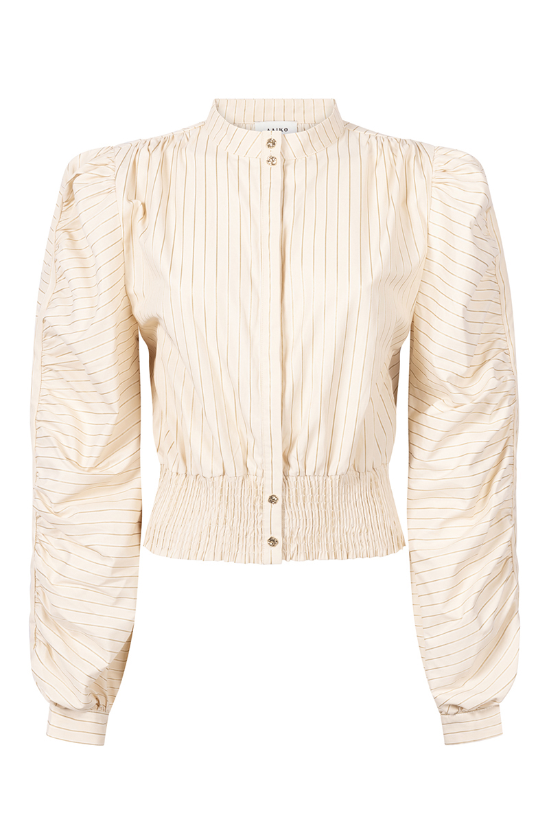 Dames blouse lange mouw ecru