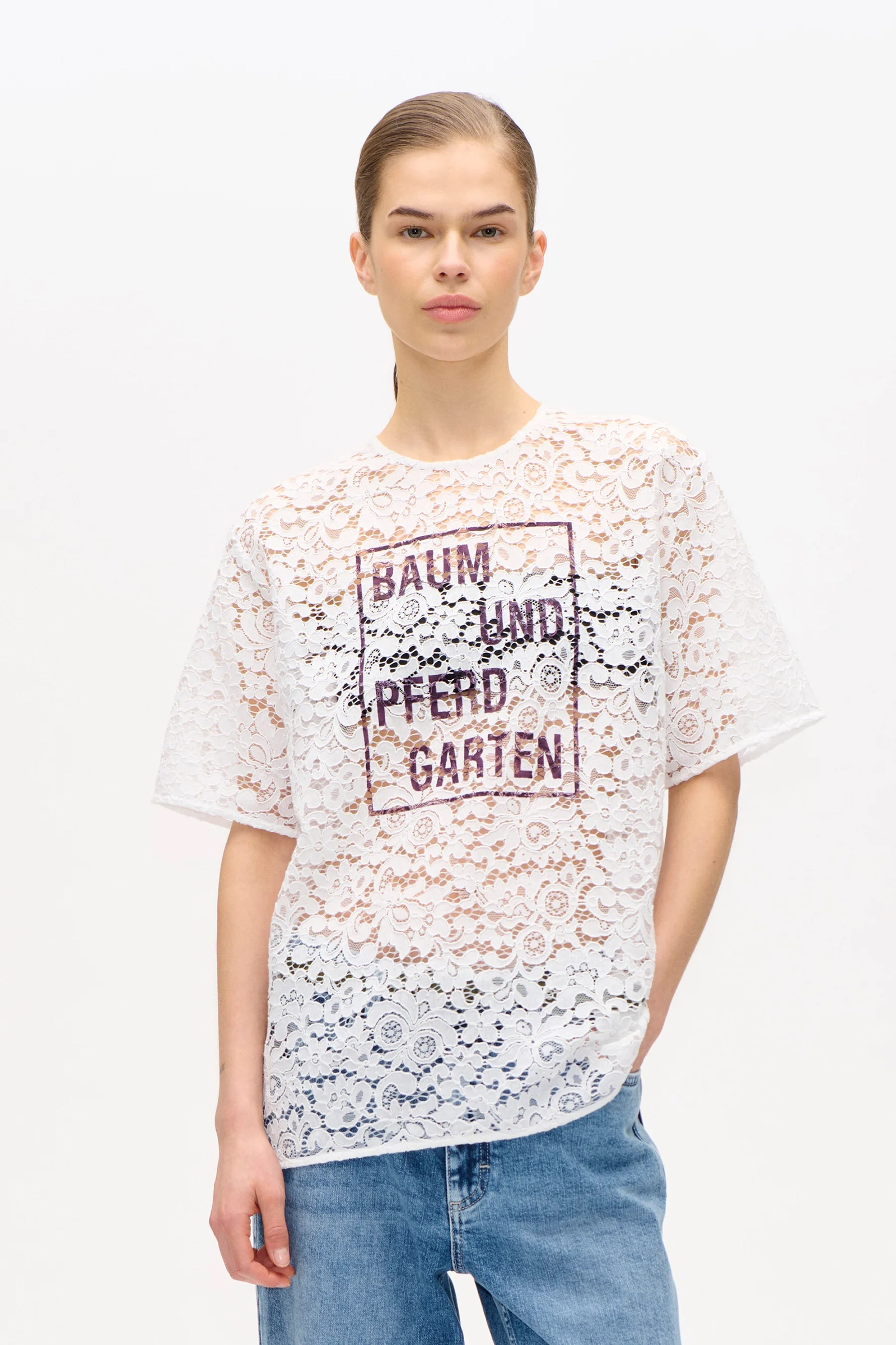 Dames t-shirt korte mouw wit