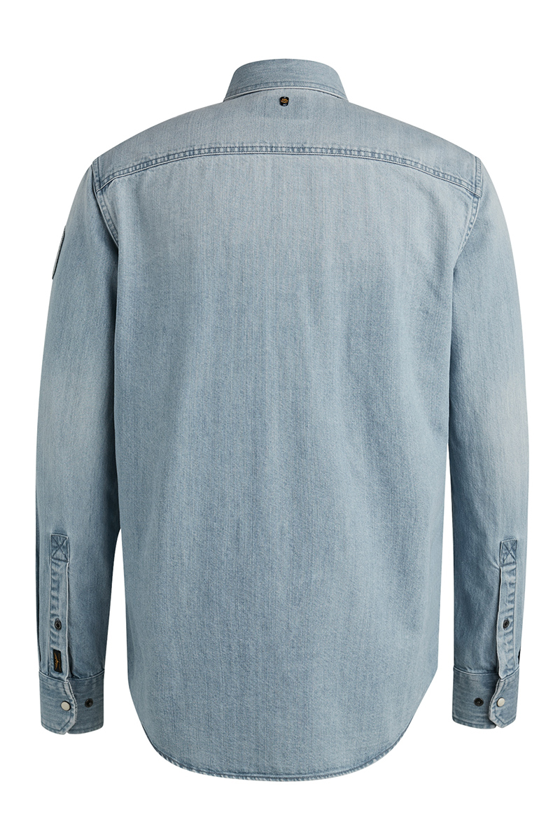Heren overhemd lm casual blauw