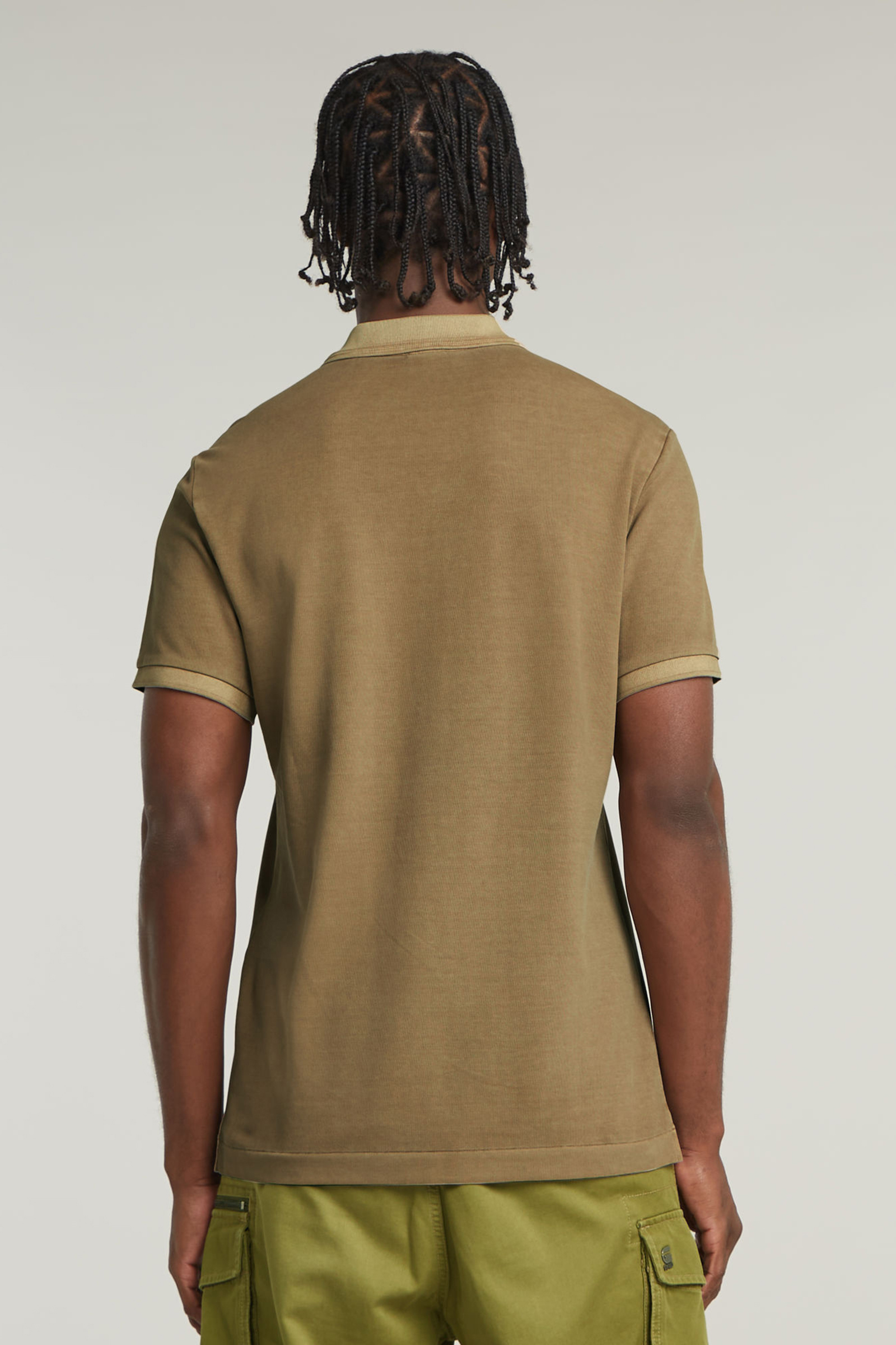 G-Star Dunda overdyed slim polo s\s bruin/beige-1 3