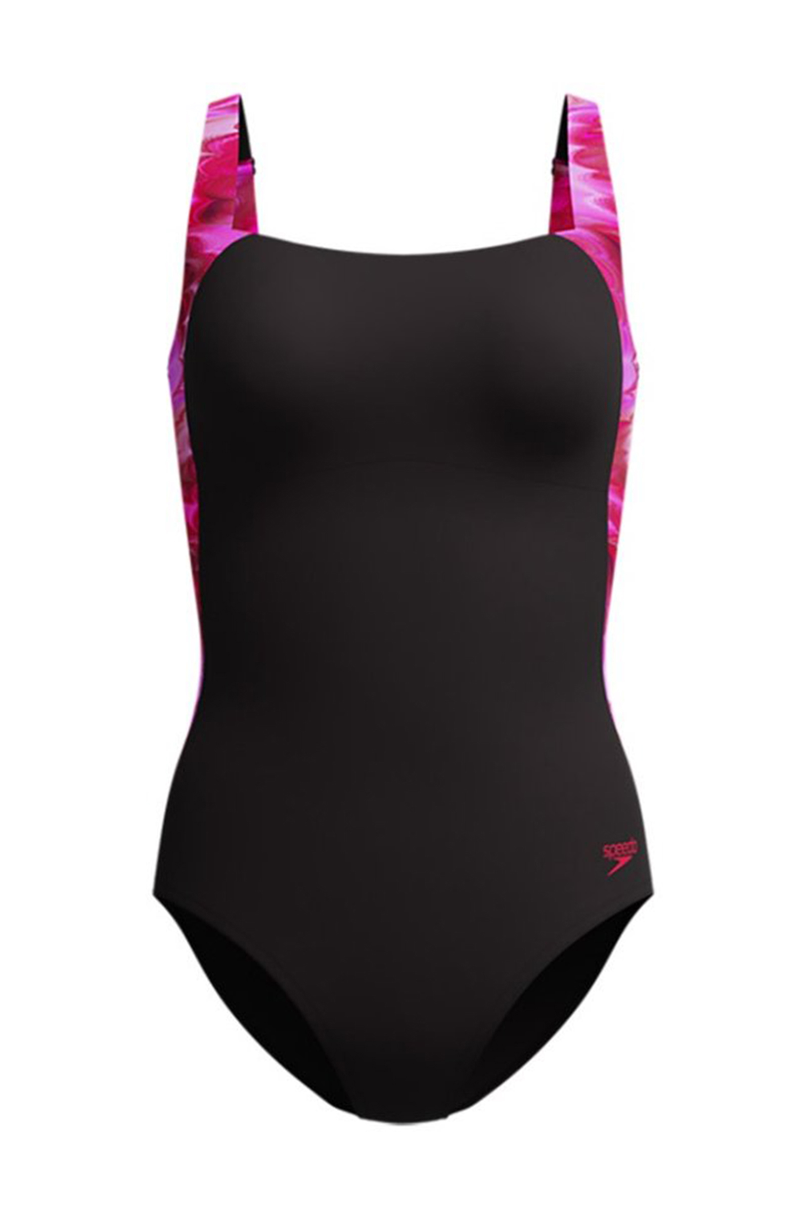 Bad/beach dames badpak sport zwart