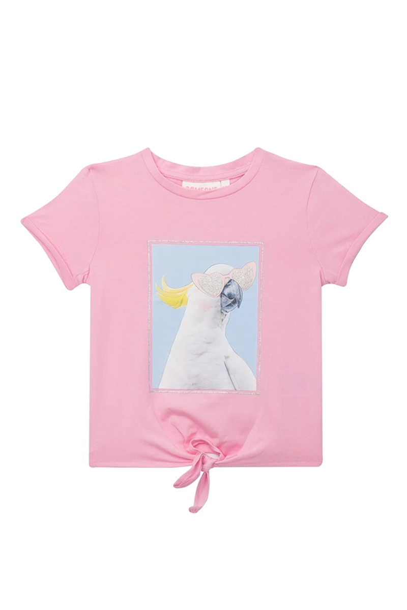 Meisjes t-shirt korte mouw rose