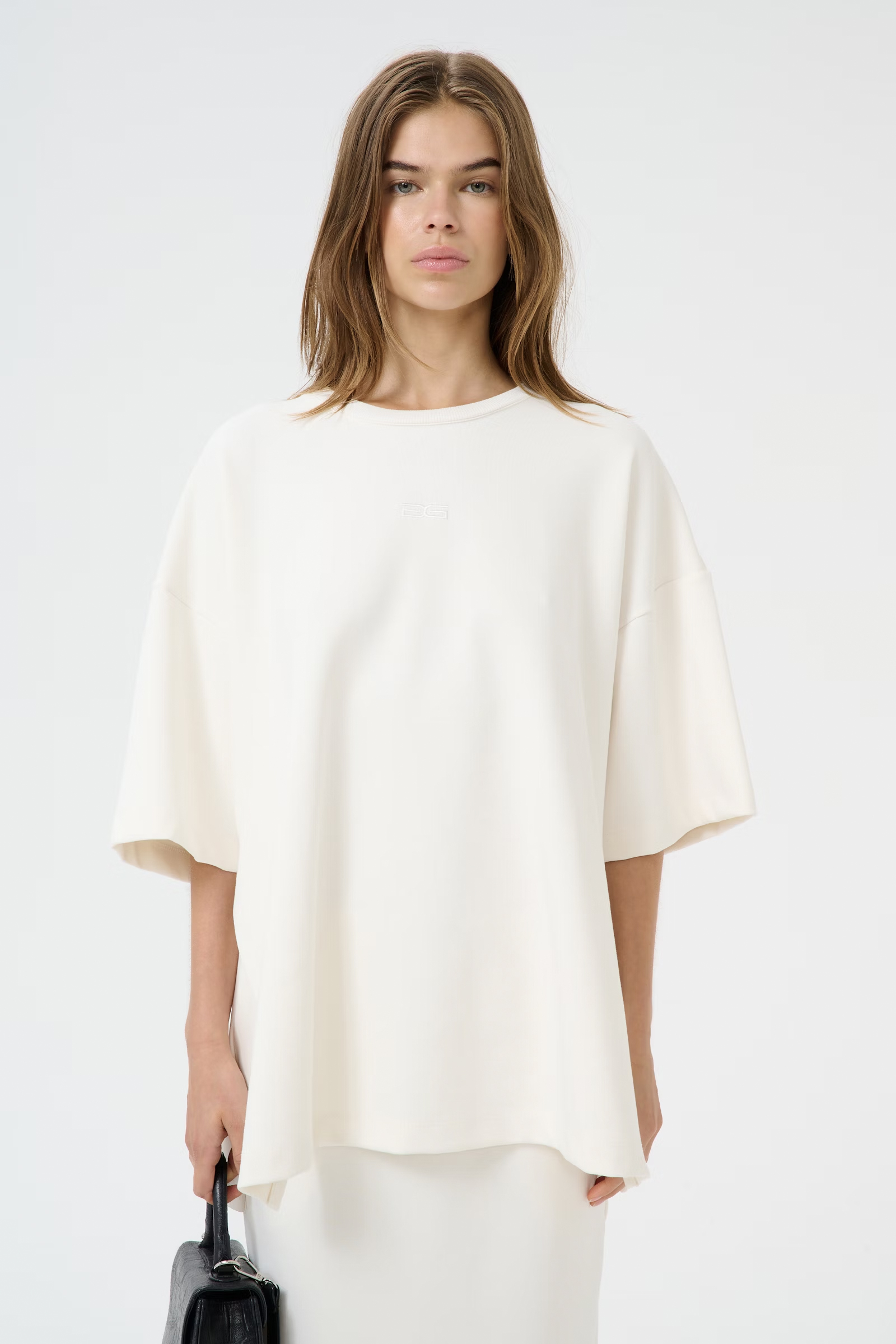 Dames t-shirt korte mouw ecru