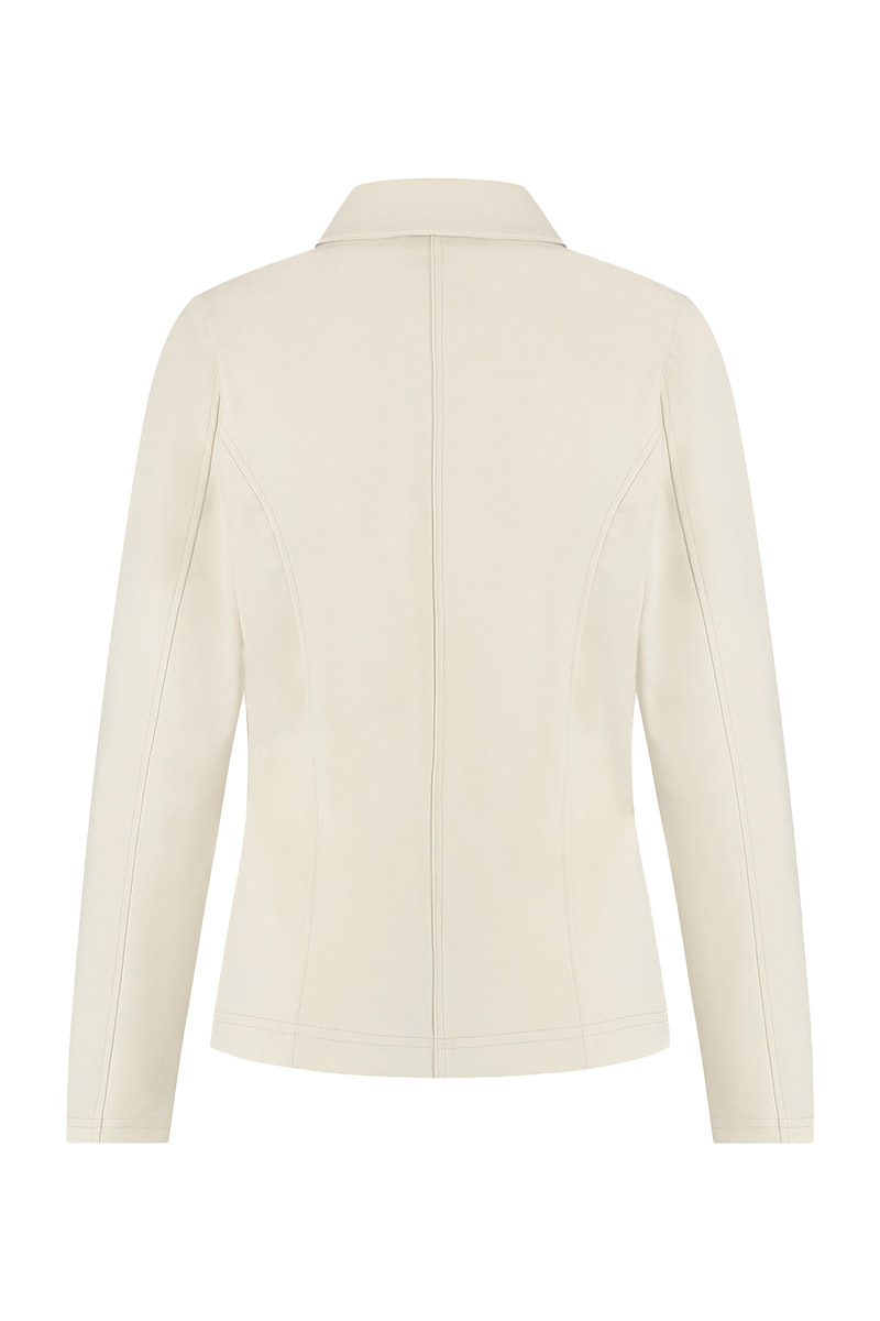 Studio Anneloes Bright bonded blazer Ecru-1 3