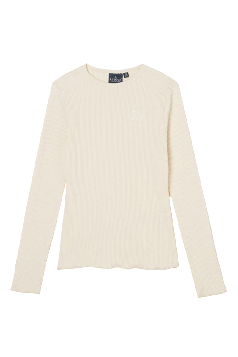 Meisjes t-shirt lange mouw bruin