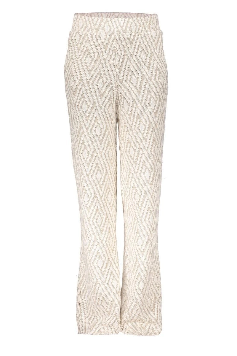 Geisha Pants jacquard bruin/beige-1 1
