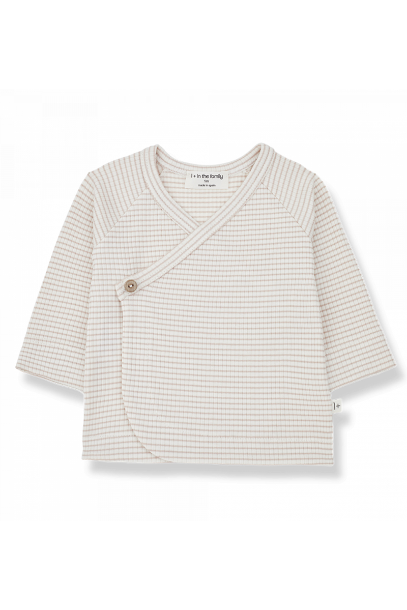 Baby t-shirt lange mouw bruin
