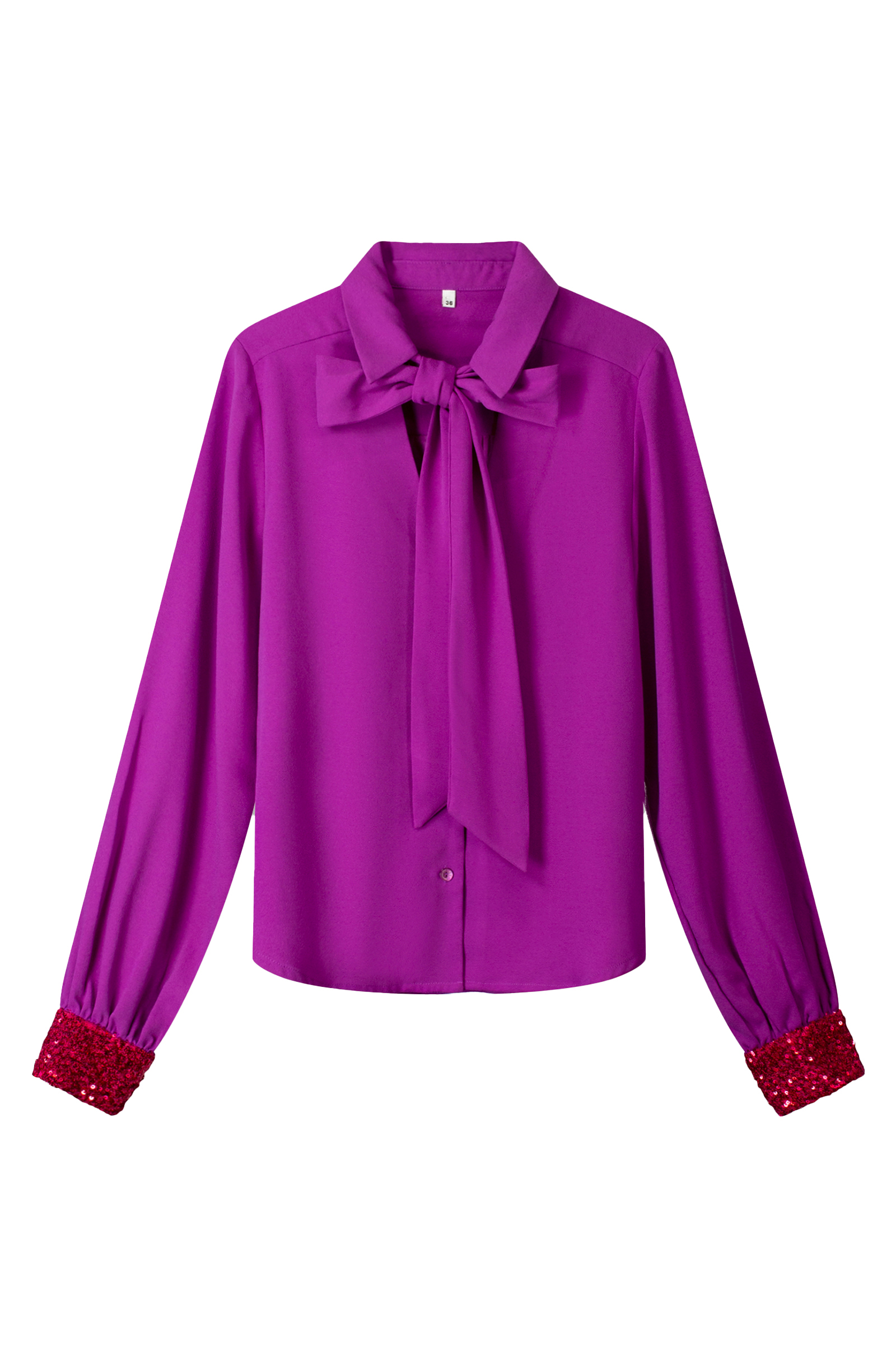 Dames blouse lange mouw rose