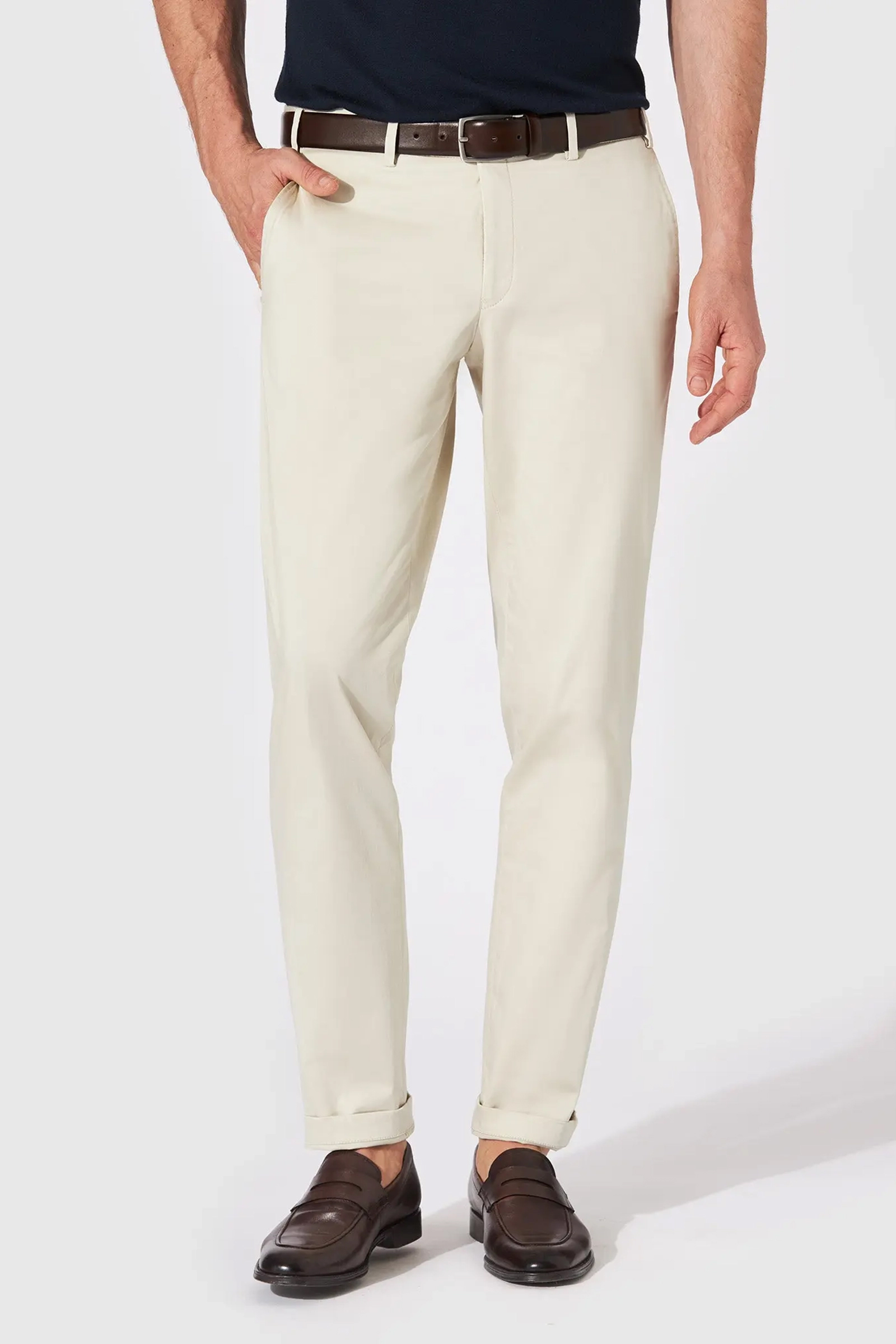 Hiltl H-Hose Baumwolle lang hellbeige 2