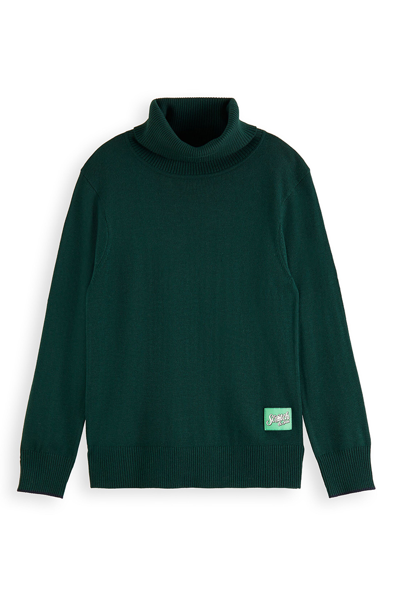 Scotch & Soda Roll neck pullover Groen-1 1