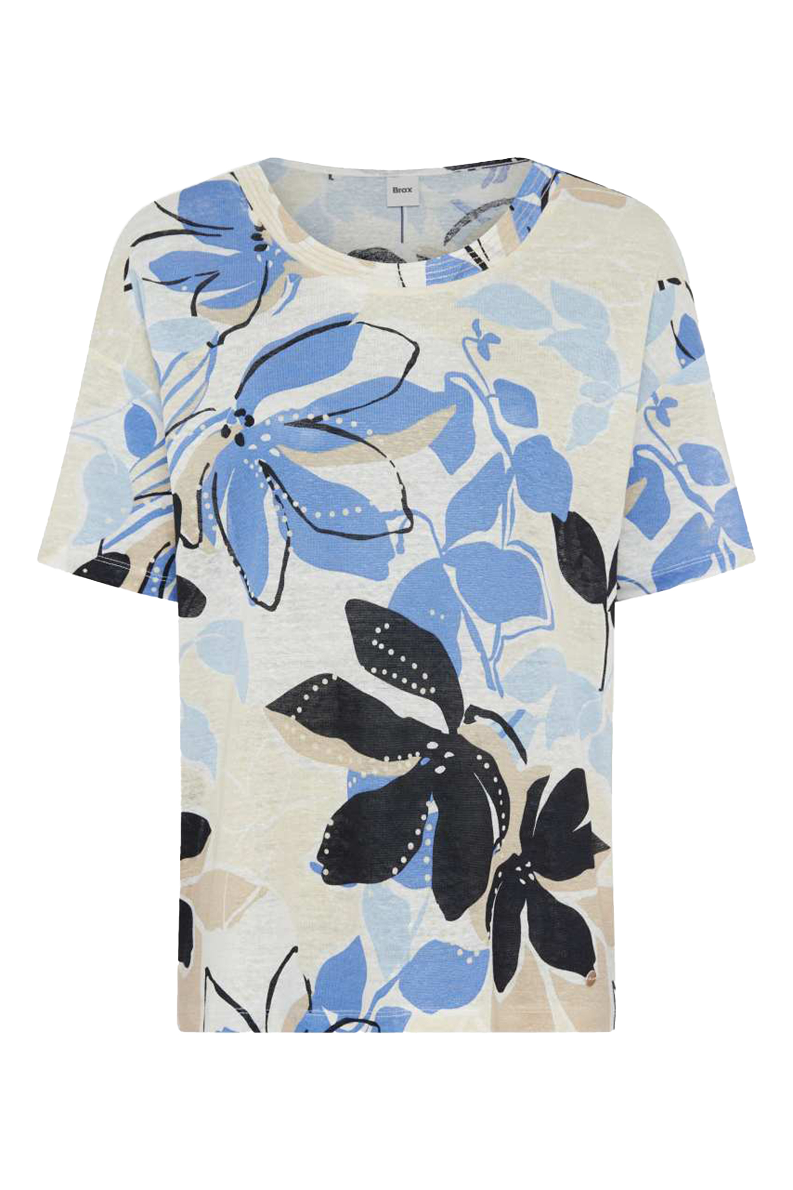 Dames t-shirt korte mouw blauw