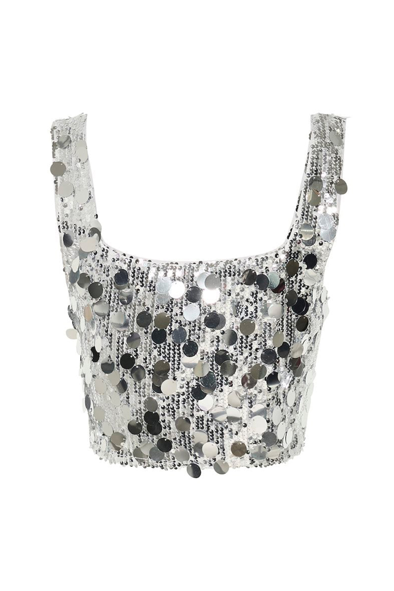 Dames top zilver
