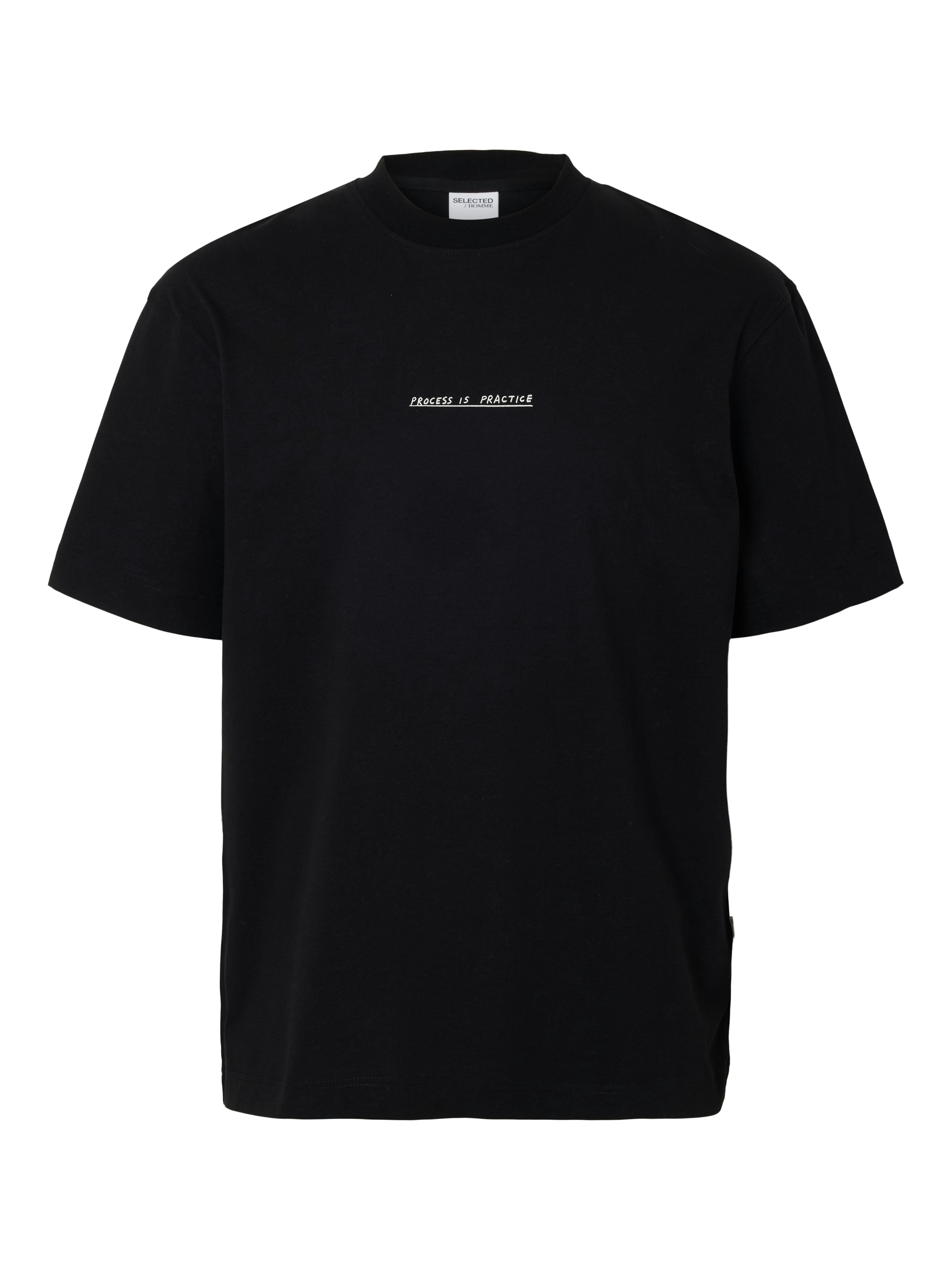 Selected SLHRELAXNIC LICENSE SS O-NECK TEE 179099-Black 1