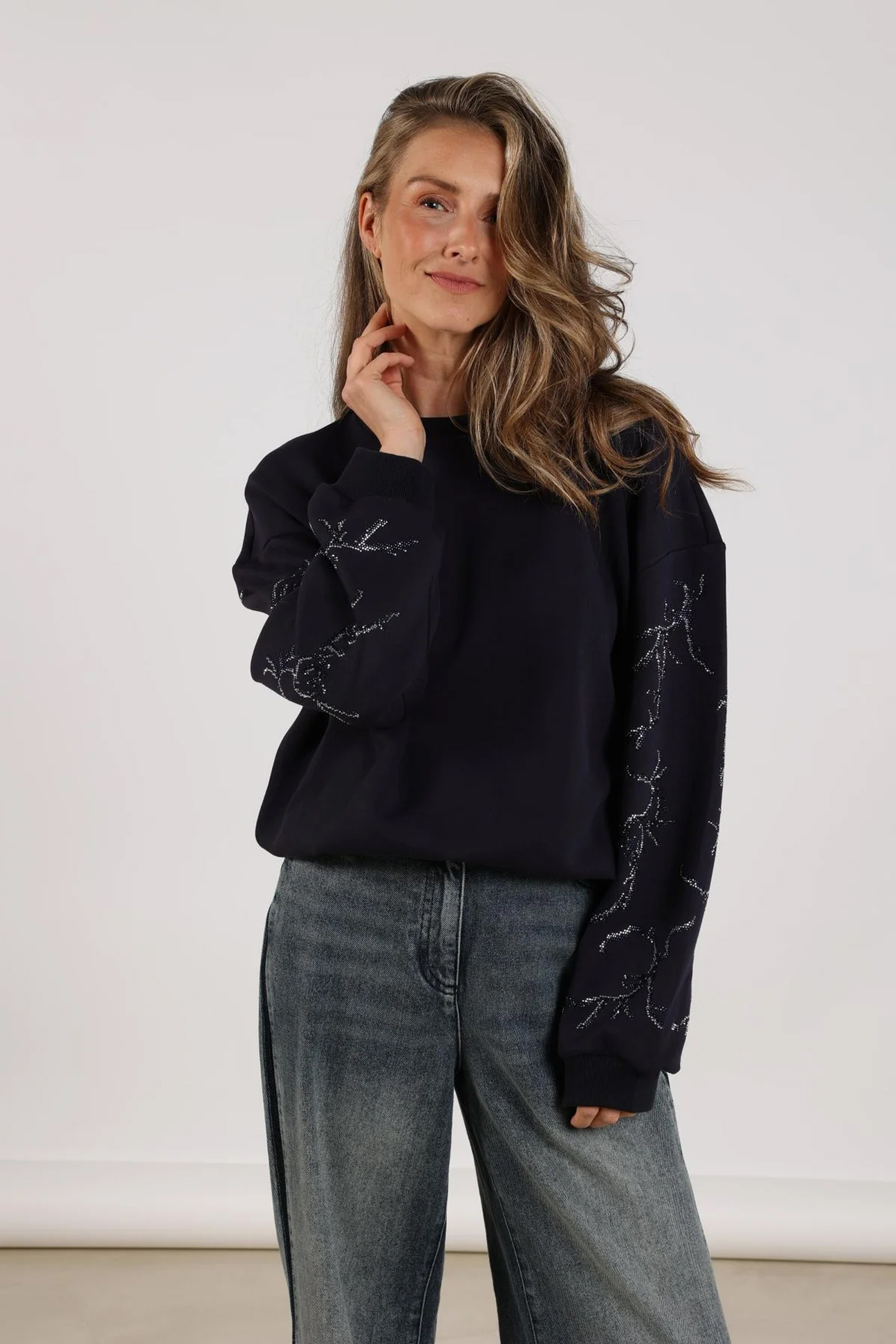 Dames sweater blauw