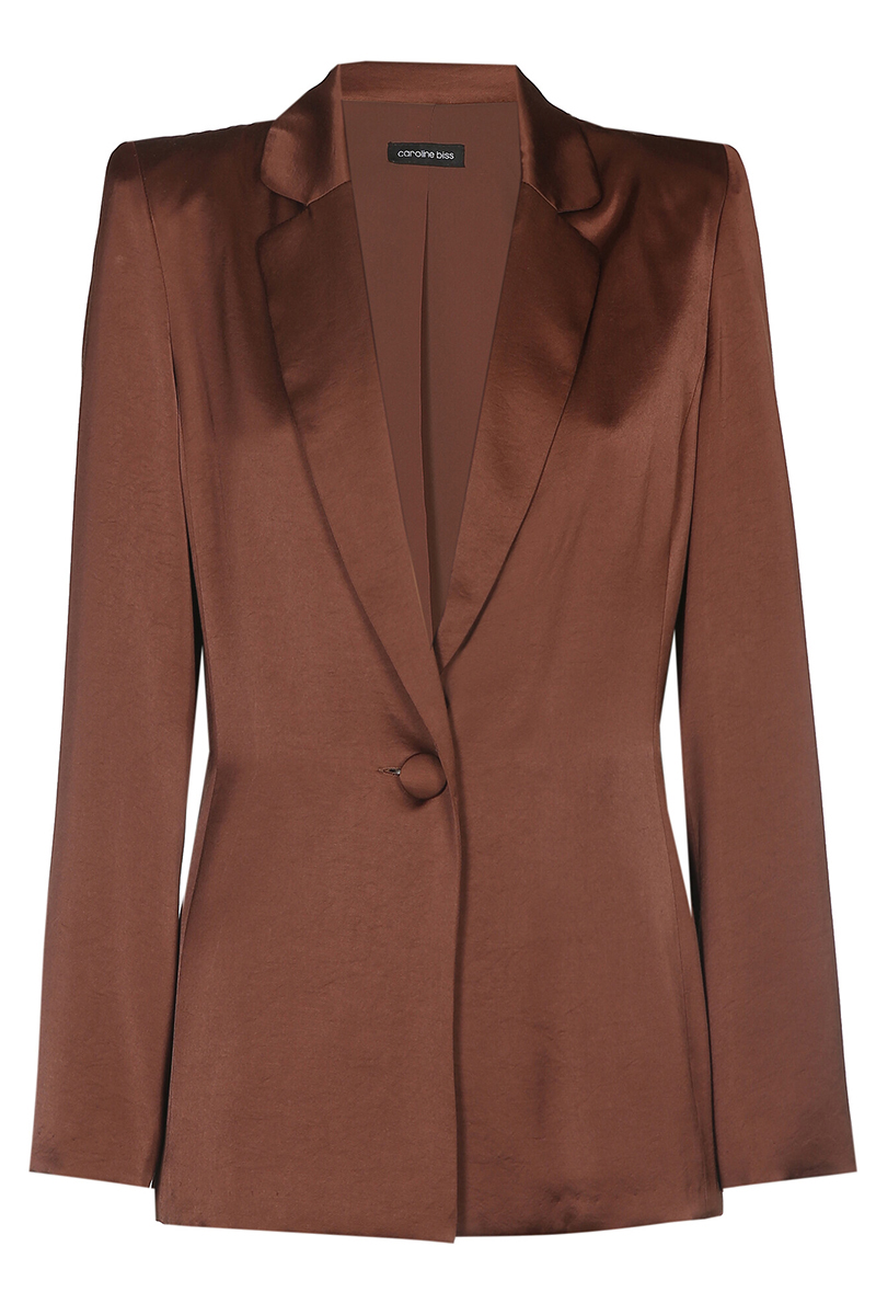 Caroline Biss Dames blazer bruin/beige-2 1