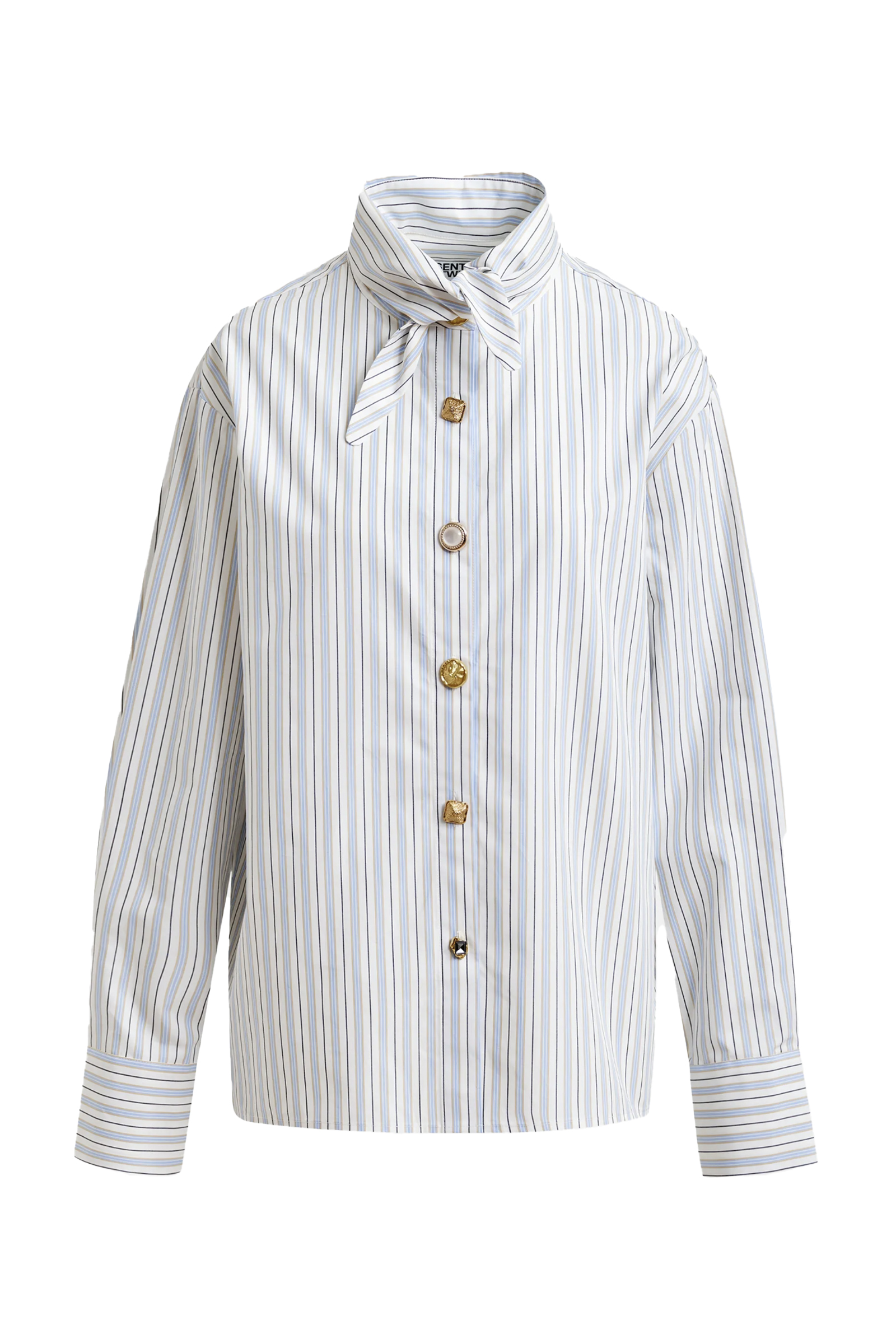 Dames blouse lange mouw blauw