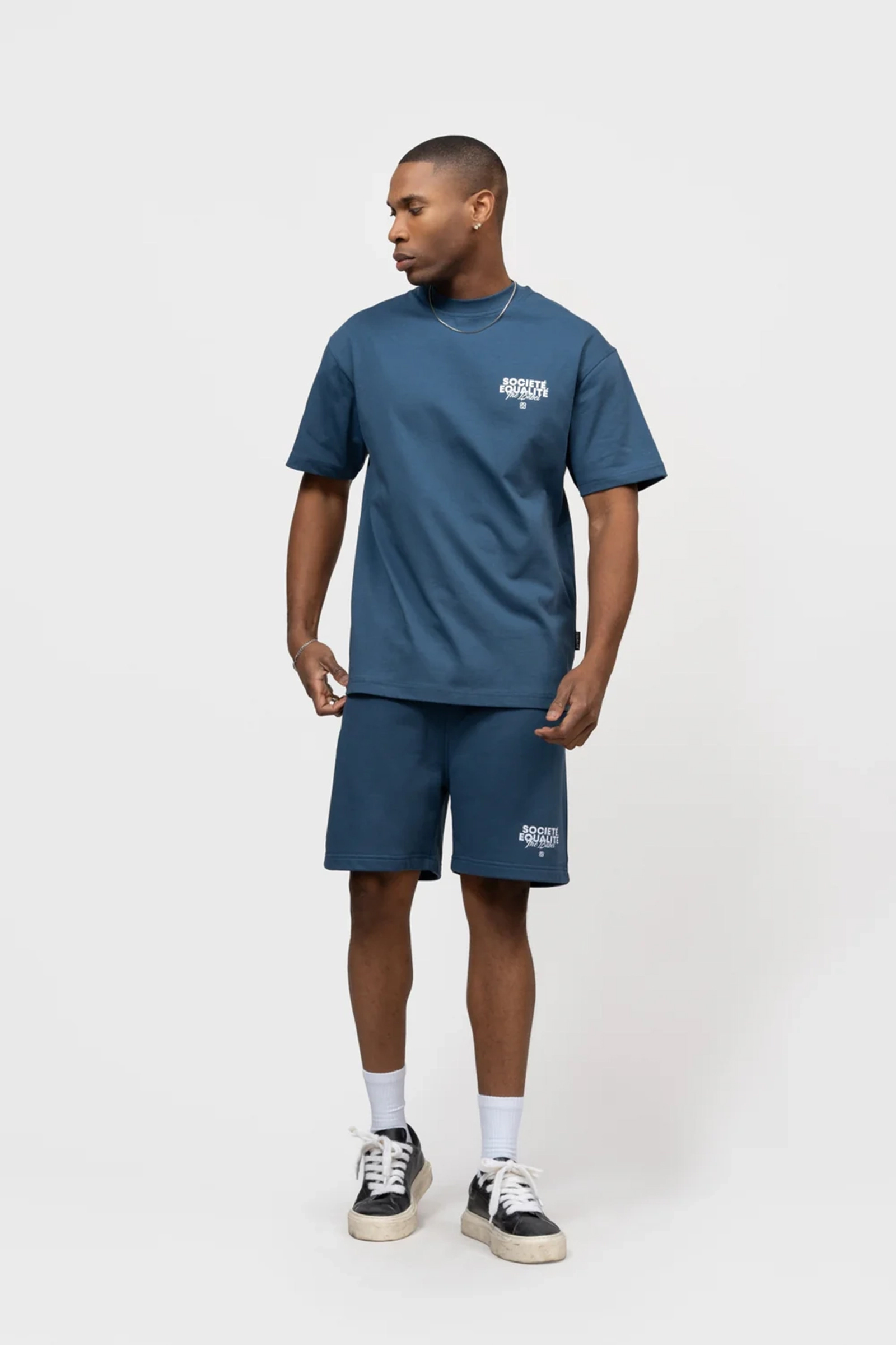 Heren t-shirt kortemouw blauw