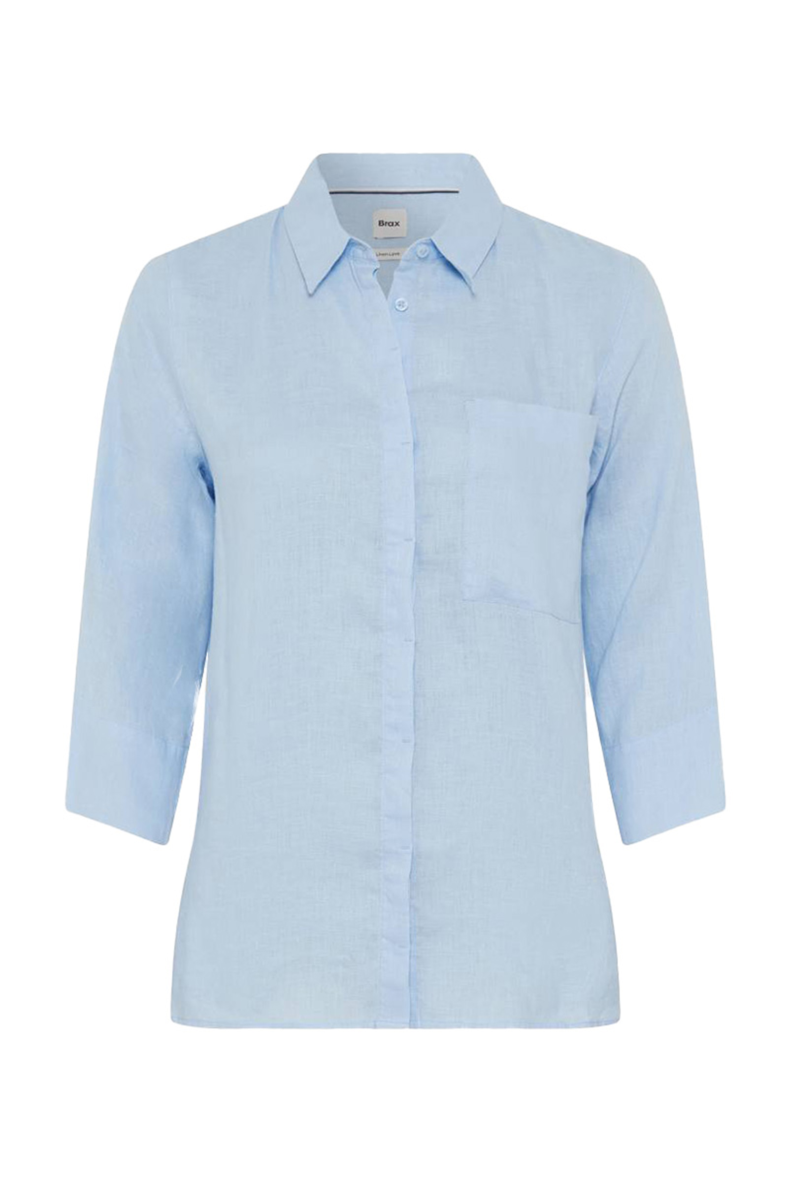 Dames blouse lange mouw blauw