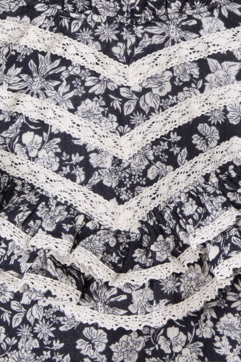 Meisjes blouse lange mouw blauw