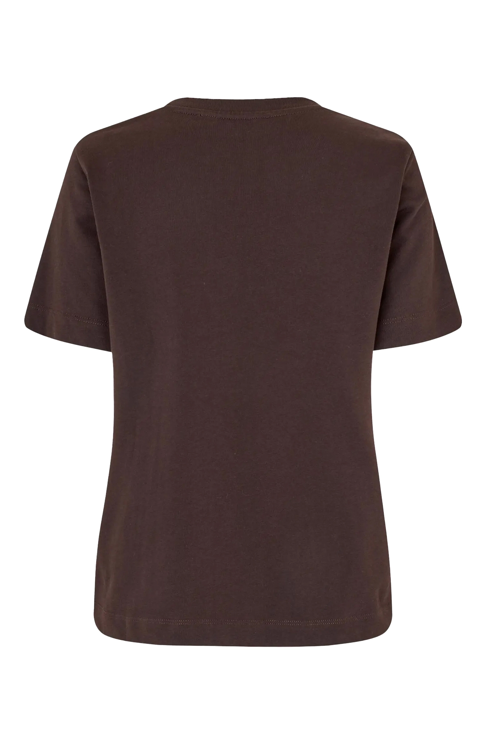 Dames t-shirt korte mouw bruin