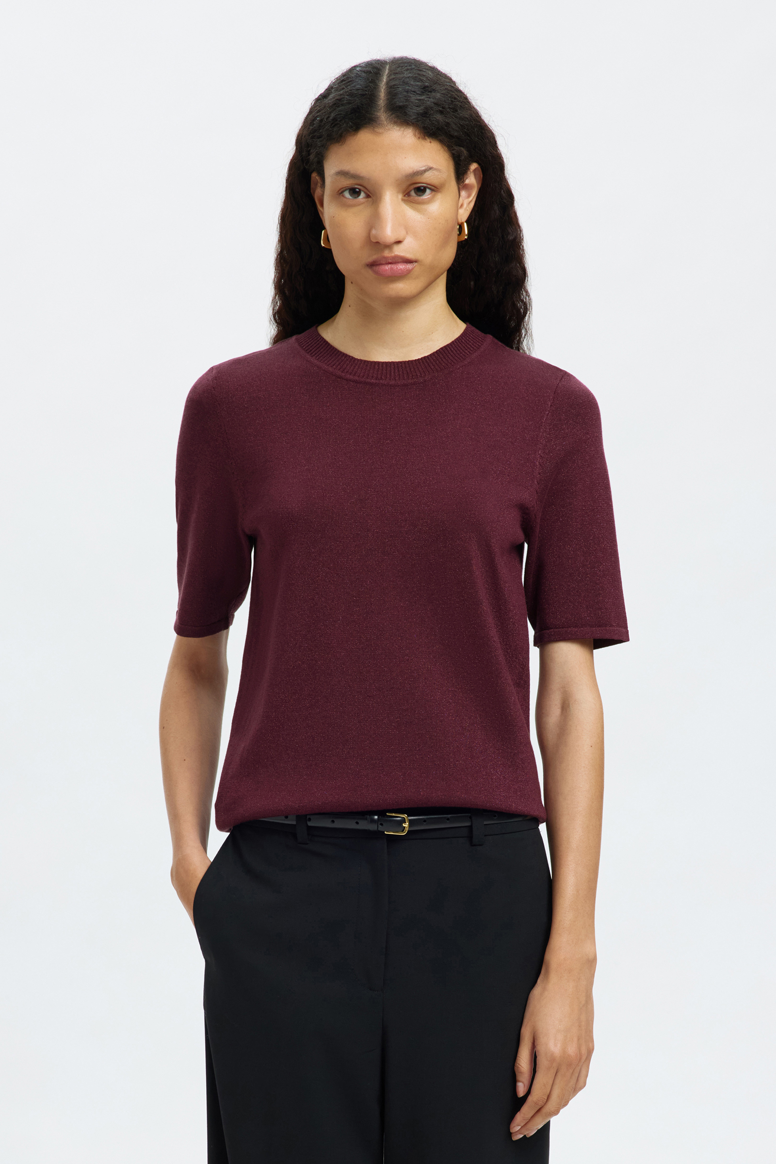 Dames t-shirt korte mouw rood