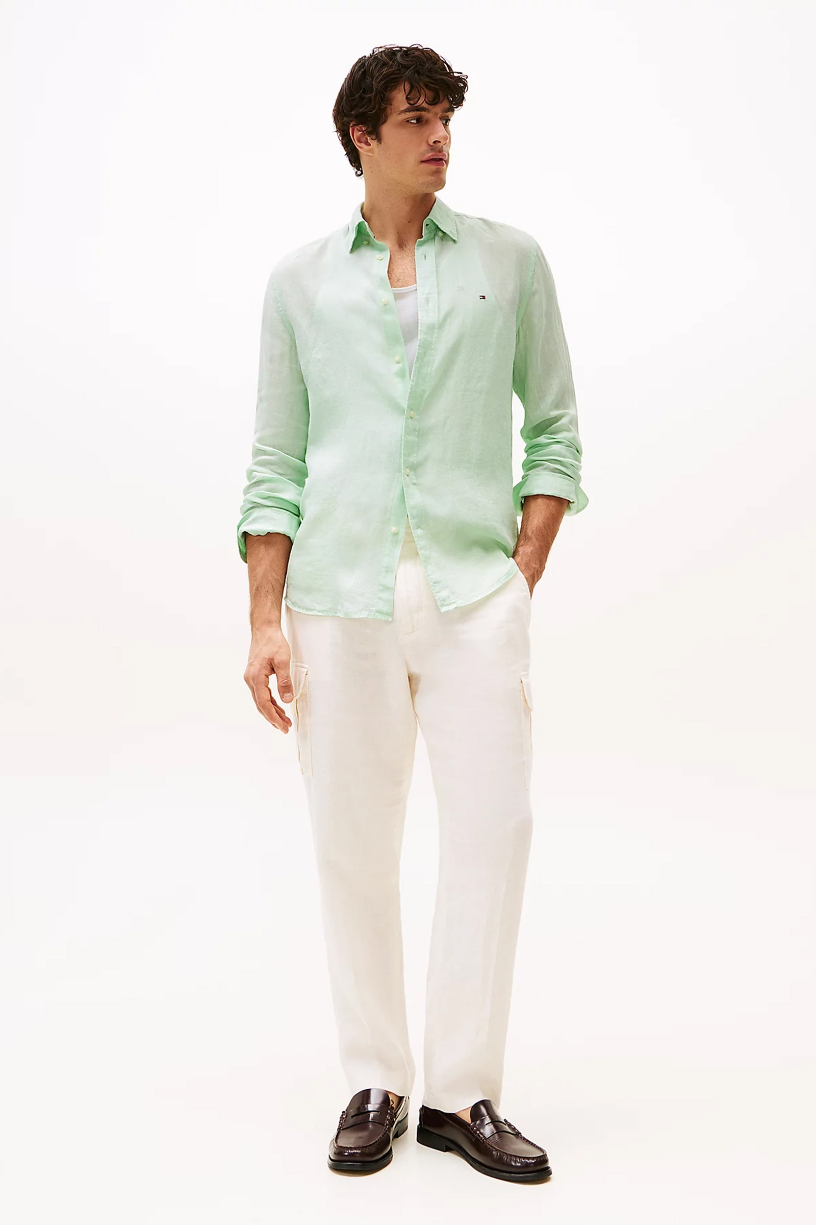 Tommy Hilfiger PIGMENT DYED LI SOLID RF SHIRT Groen 2