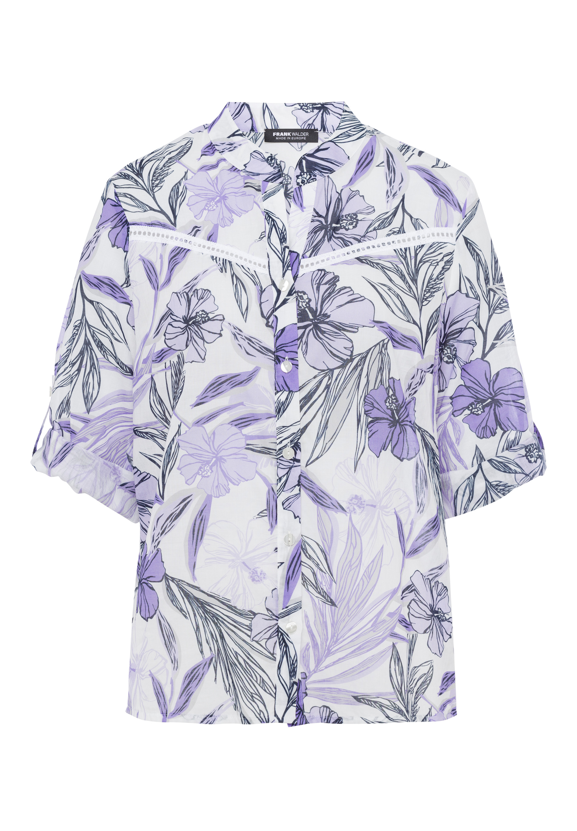 Dames blouse lange mouw paars