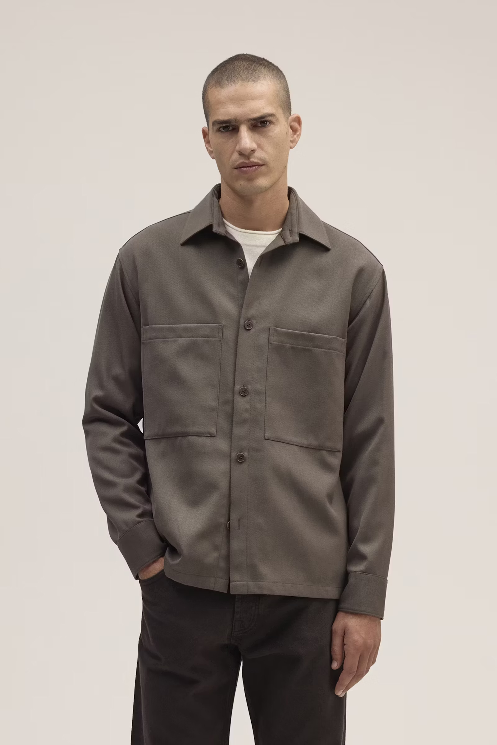 Heren overshirt groen