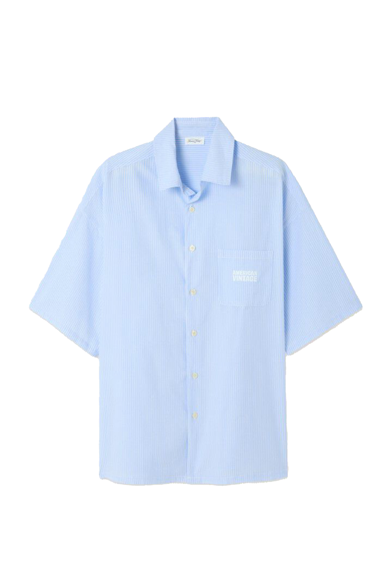 Heren overhemd km casual blauw