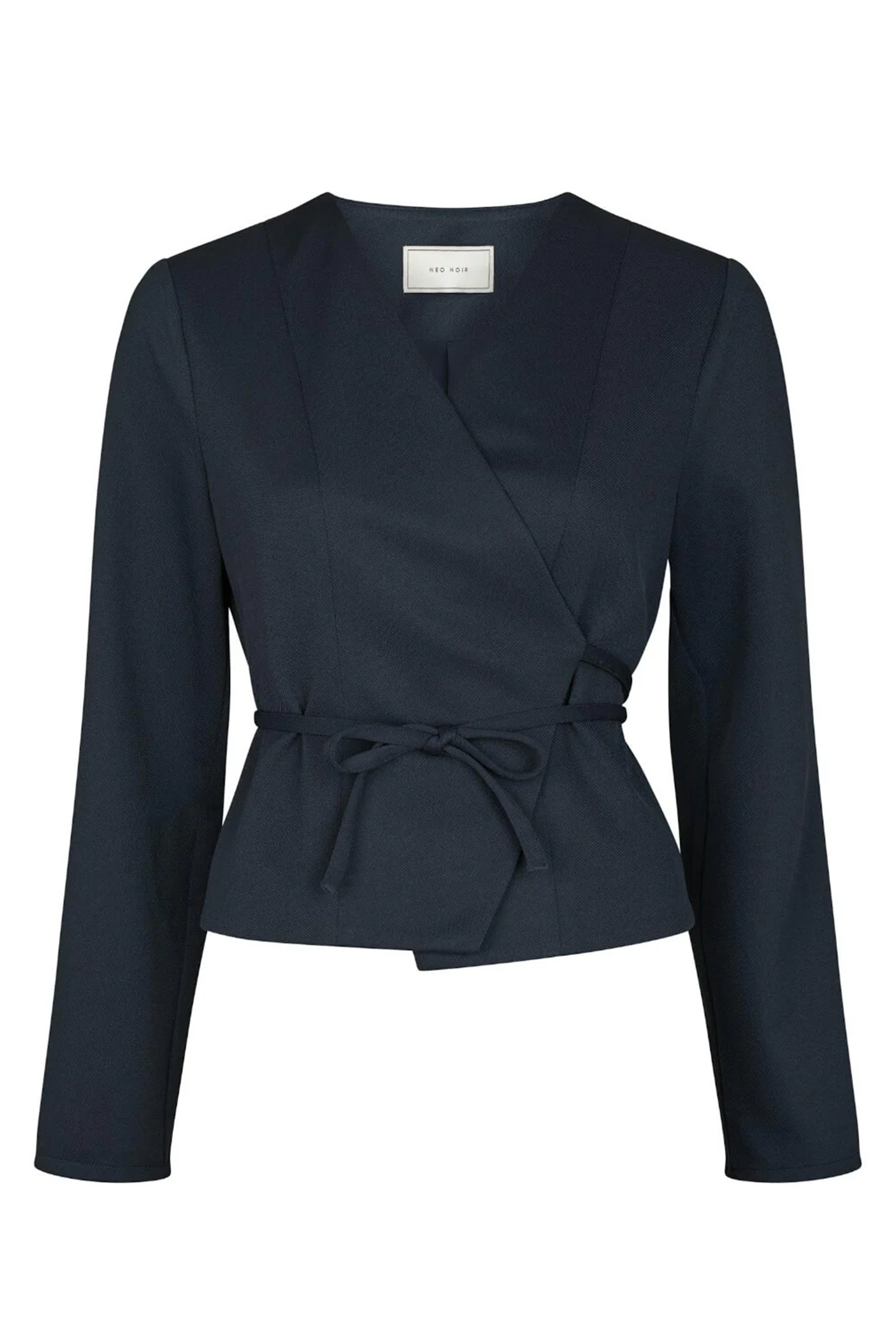 Dames blouse lange mouw blauw