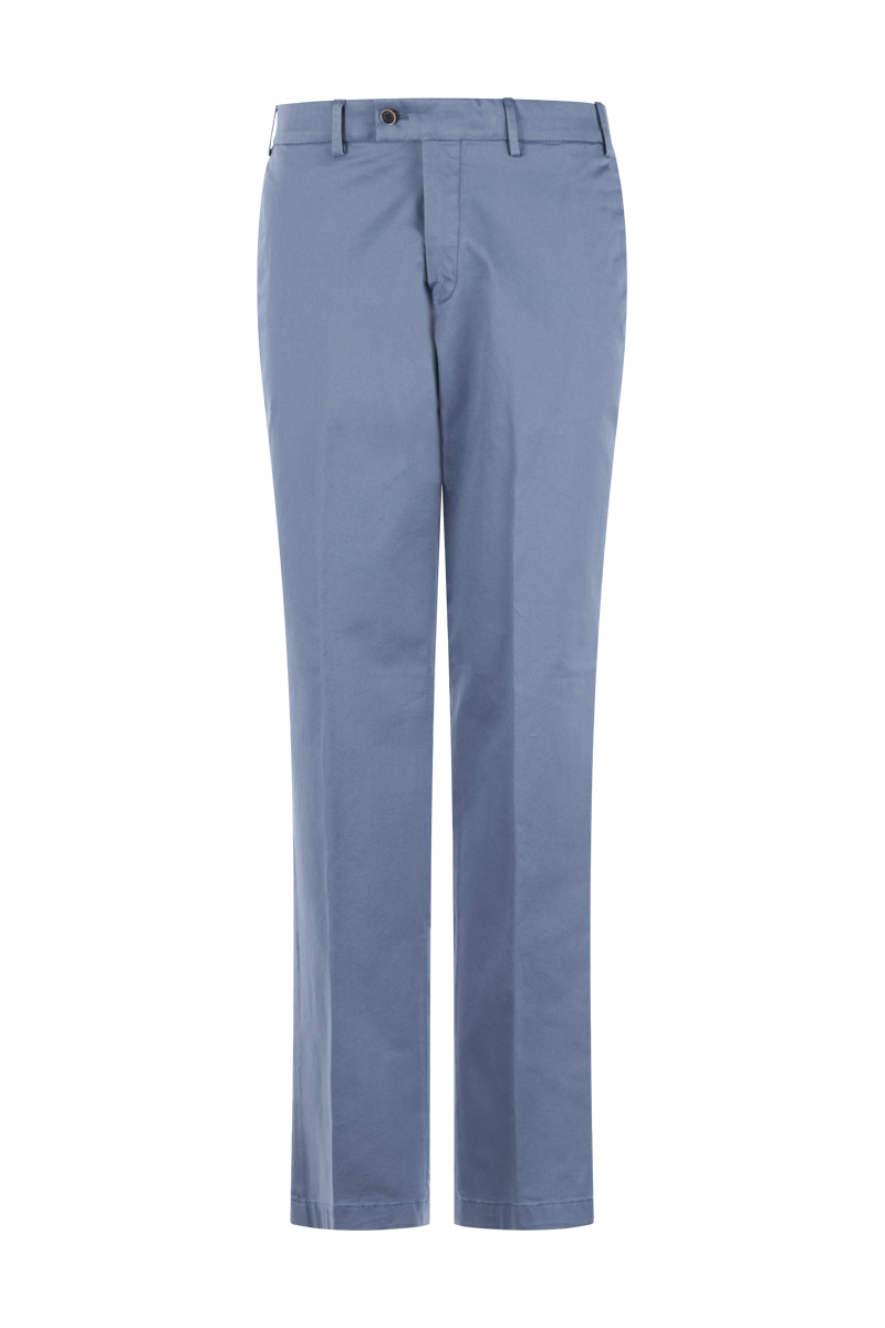 Hiltl H-Hose Baumwolle lang washed out blue 1