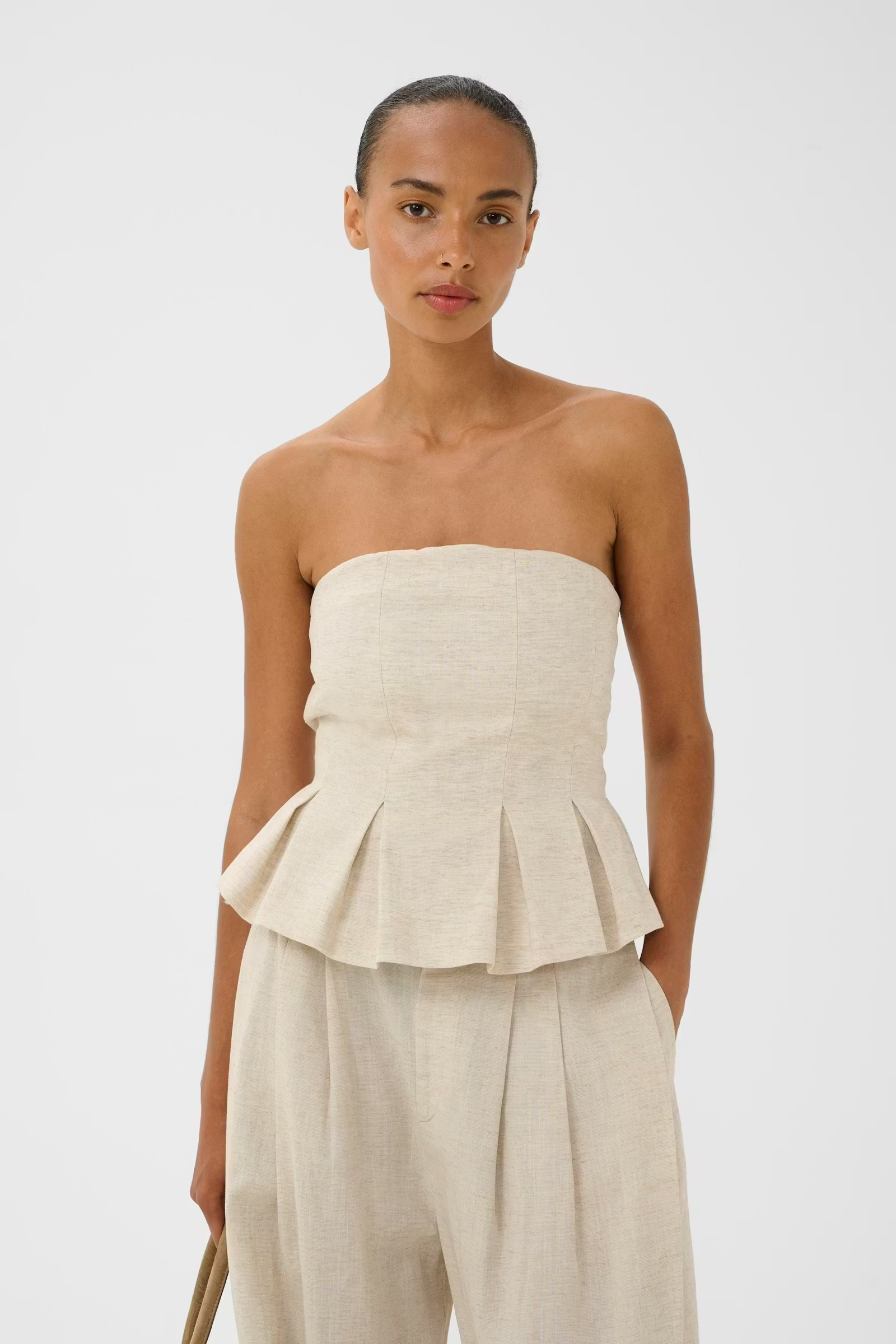 Dames top ecru