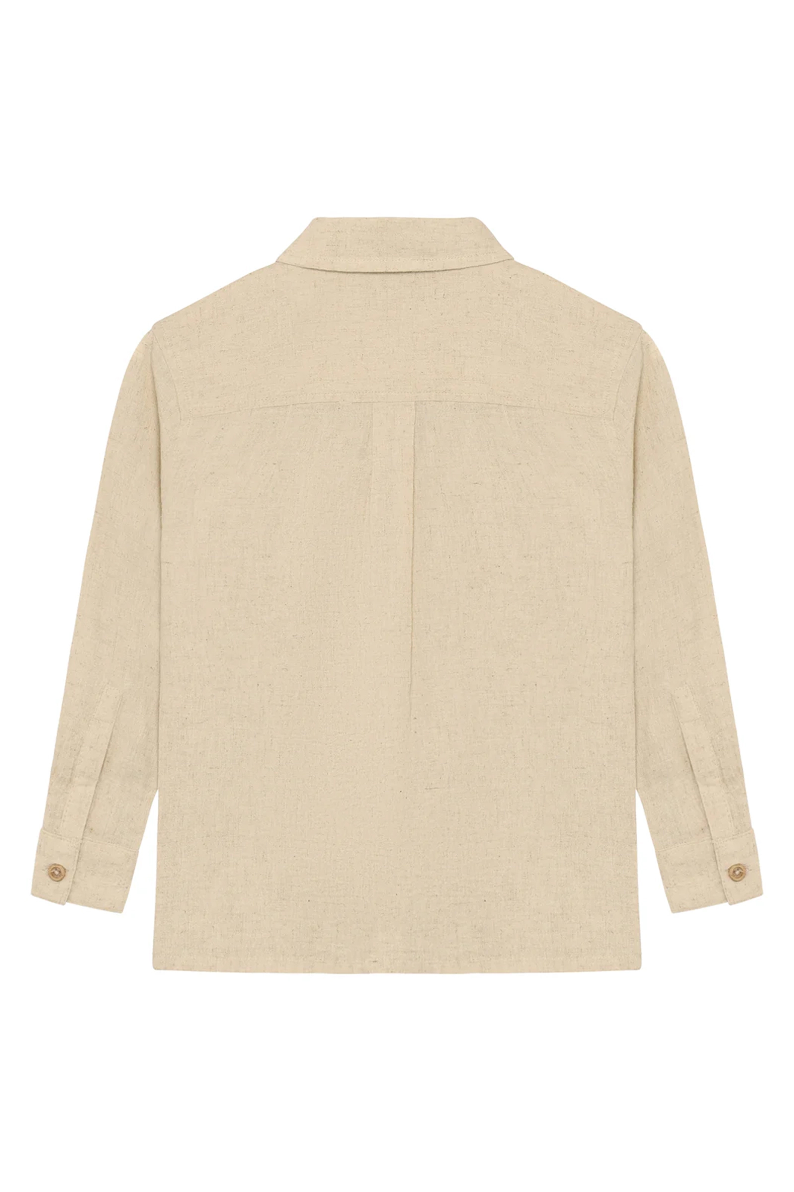 Jongens overhemd lange mouw bruin