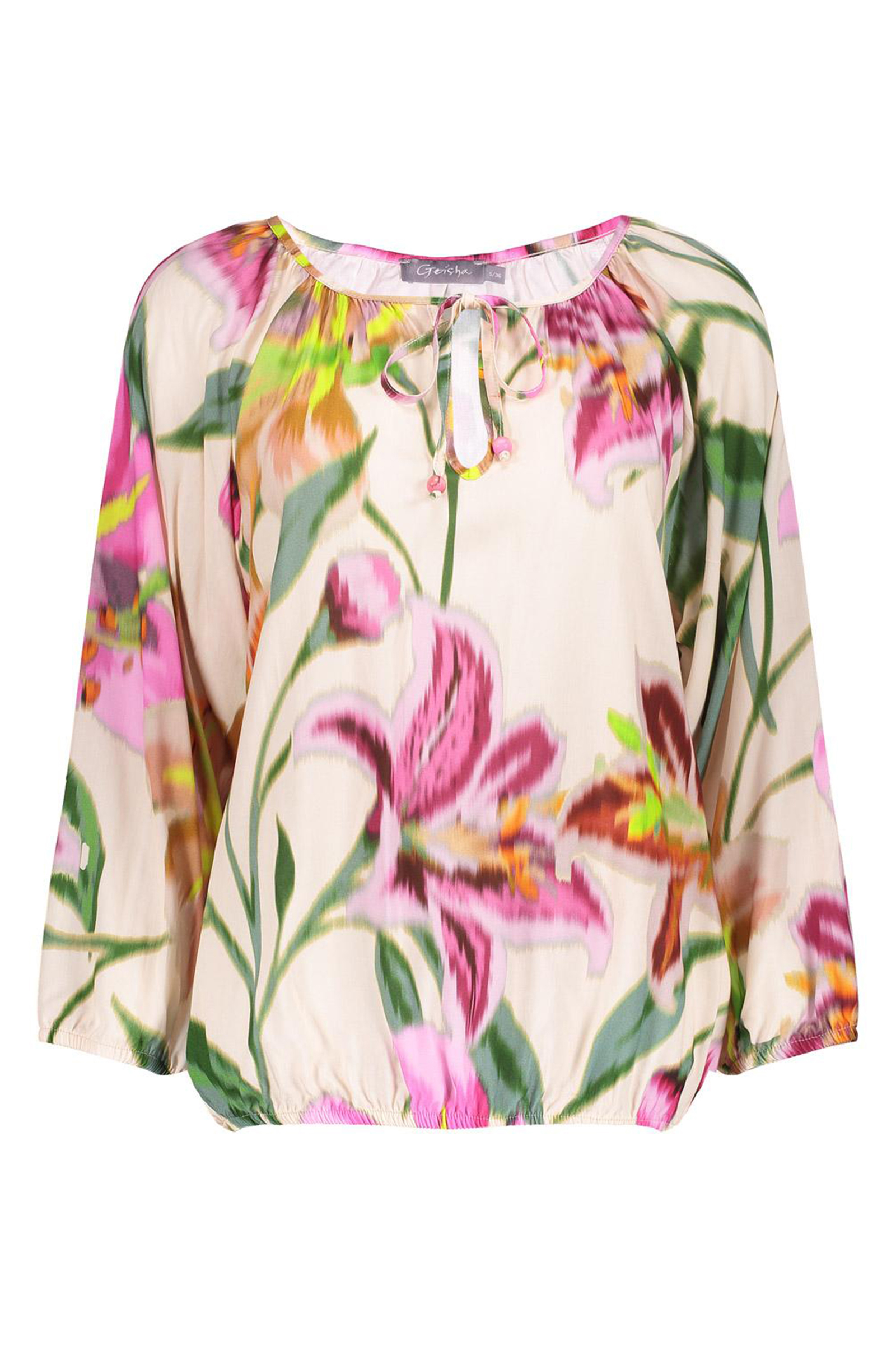 Dames blouse korte mouw rose