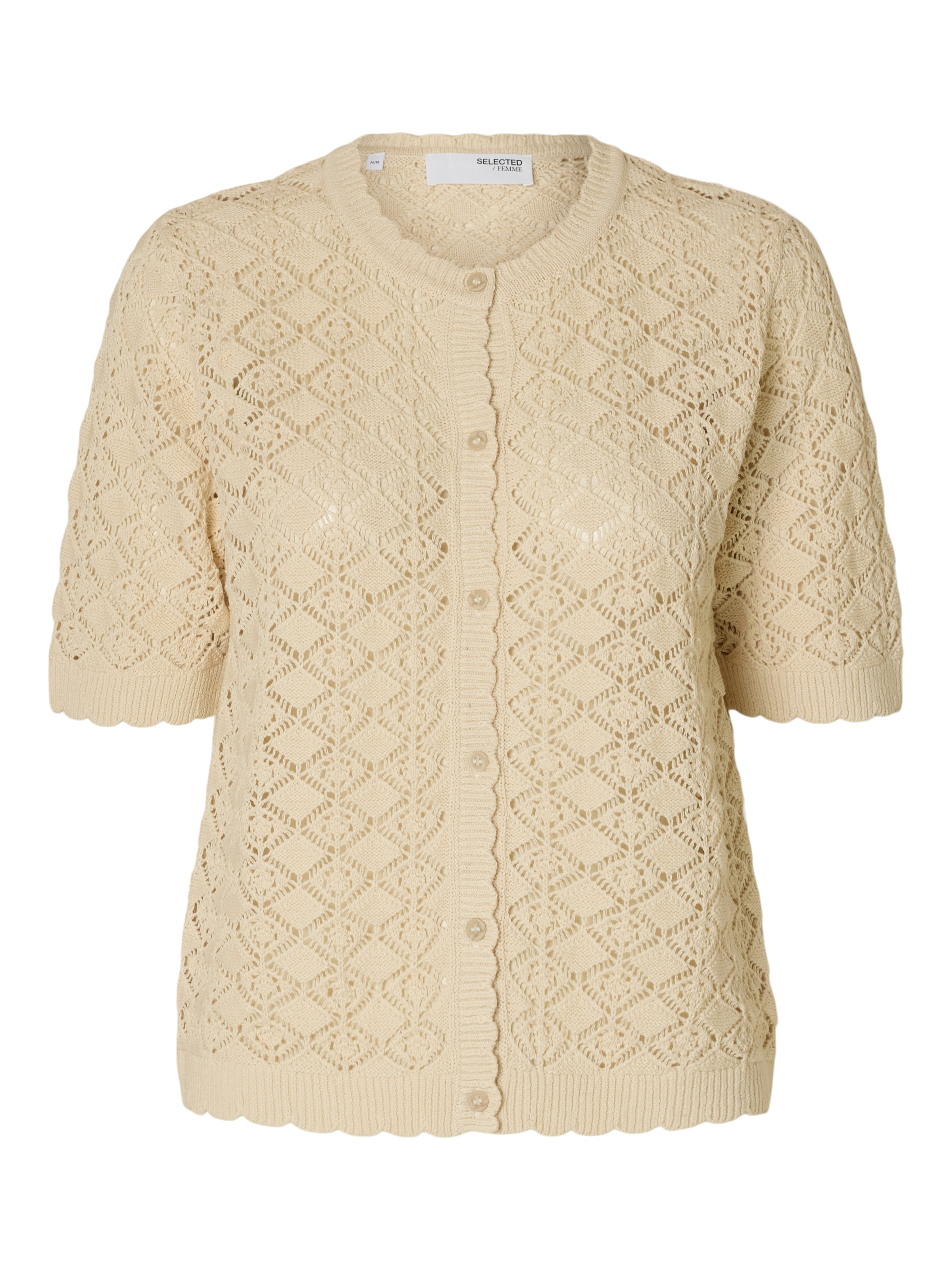 Selected SLFSOFIA 2/4 KNIT CARDIGAN 179771-Birch 1