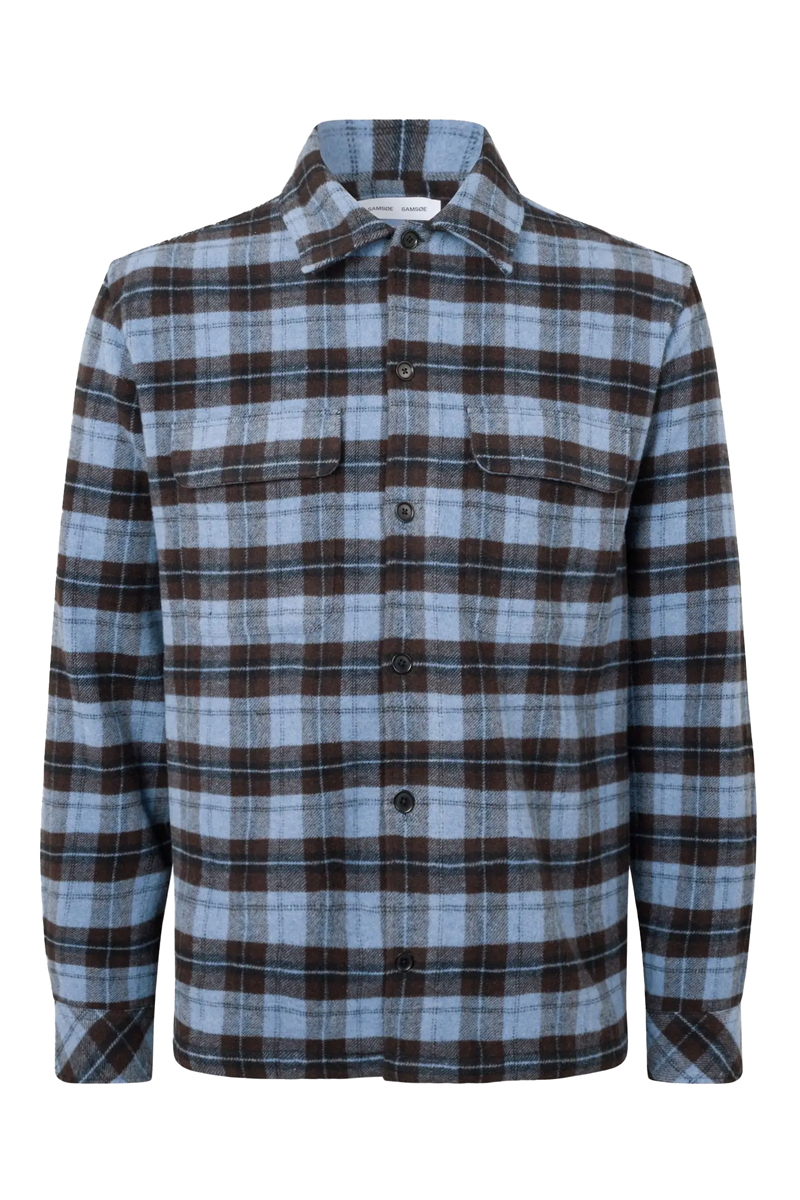 Heren overshirt blauw