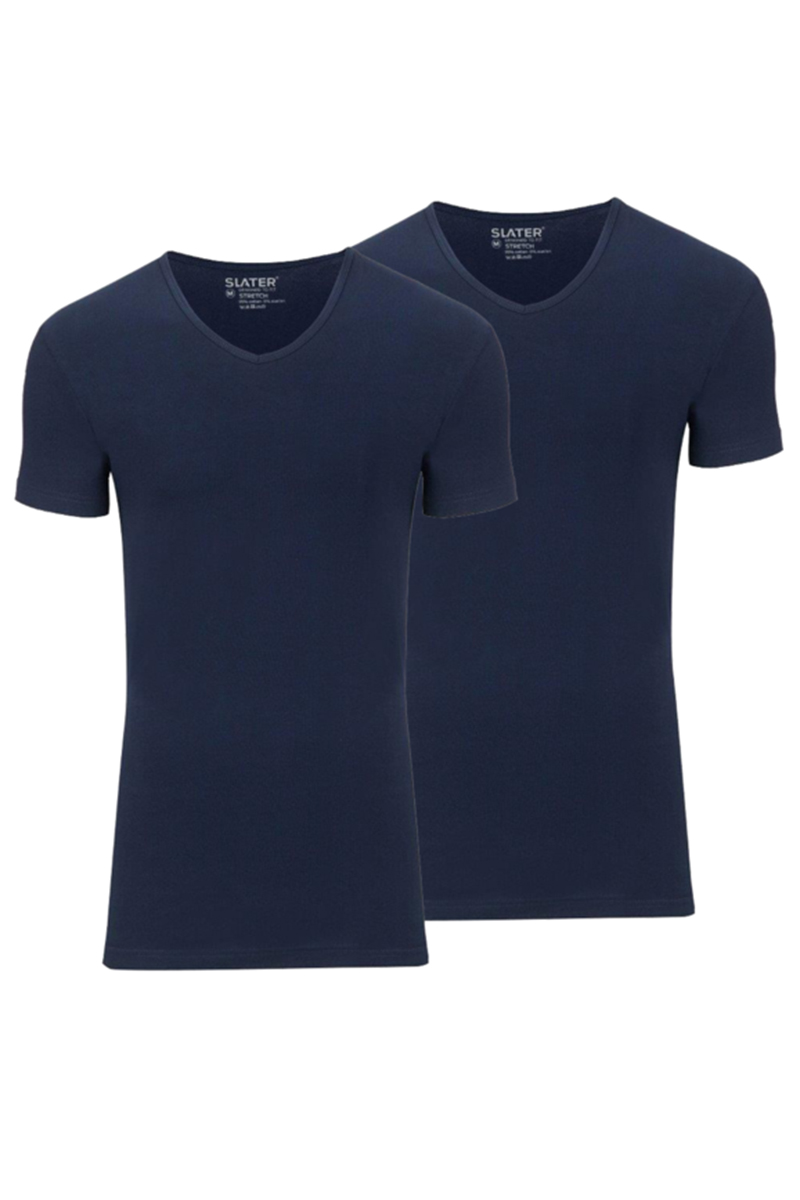 Heren t-shirt kortemouw blauw