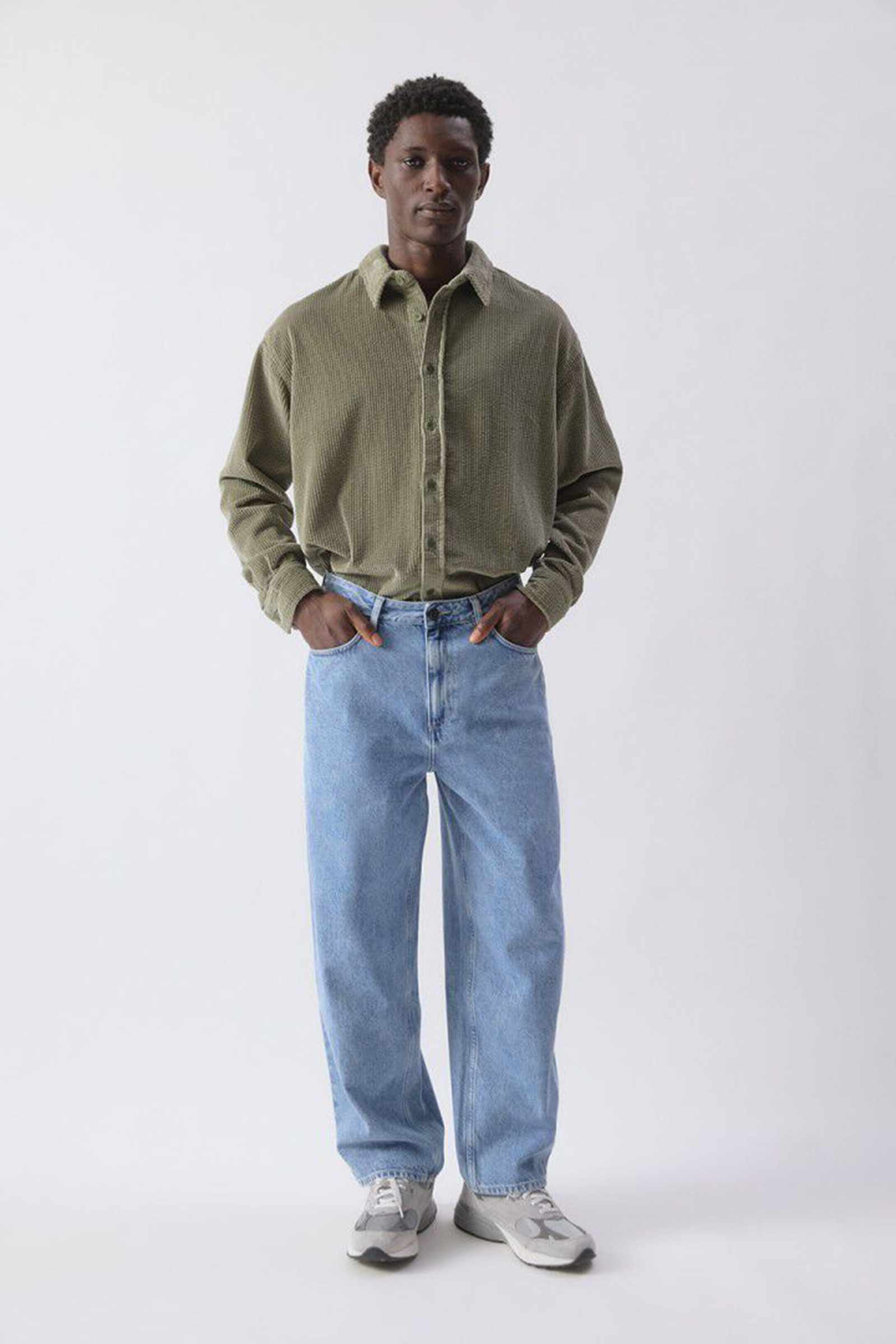 Heren overhemd lm casual groen