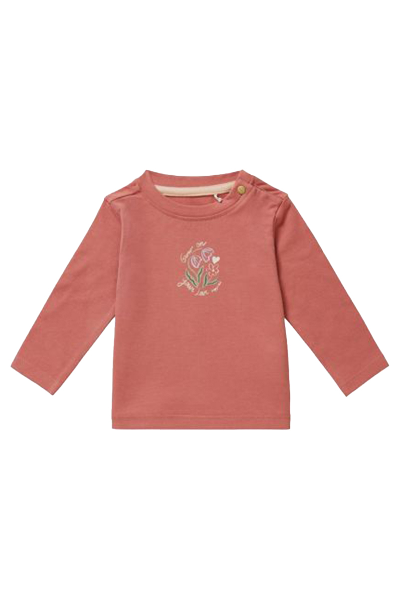 Baby t-shirt lange mouw rose