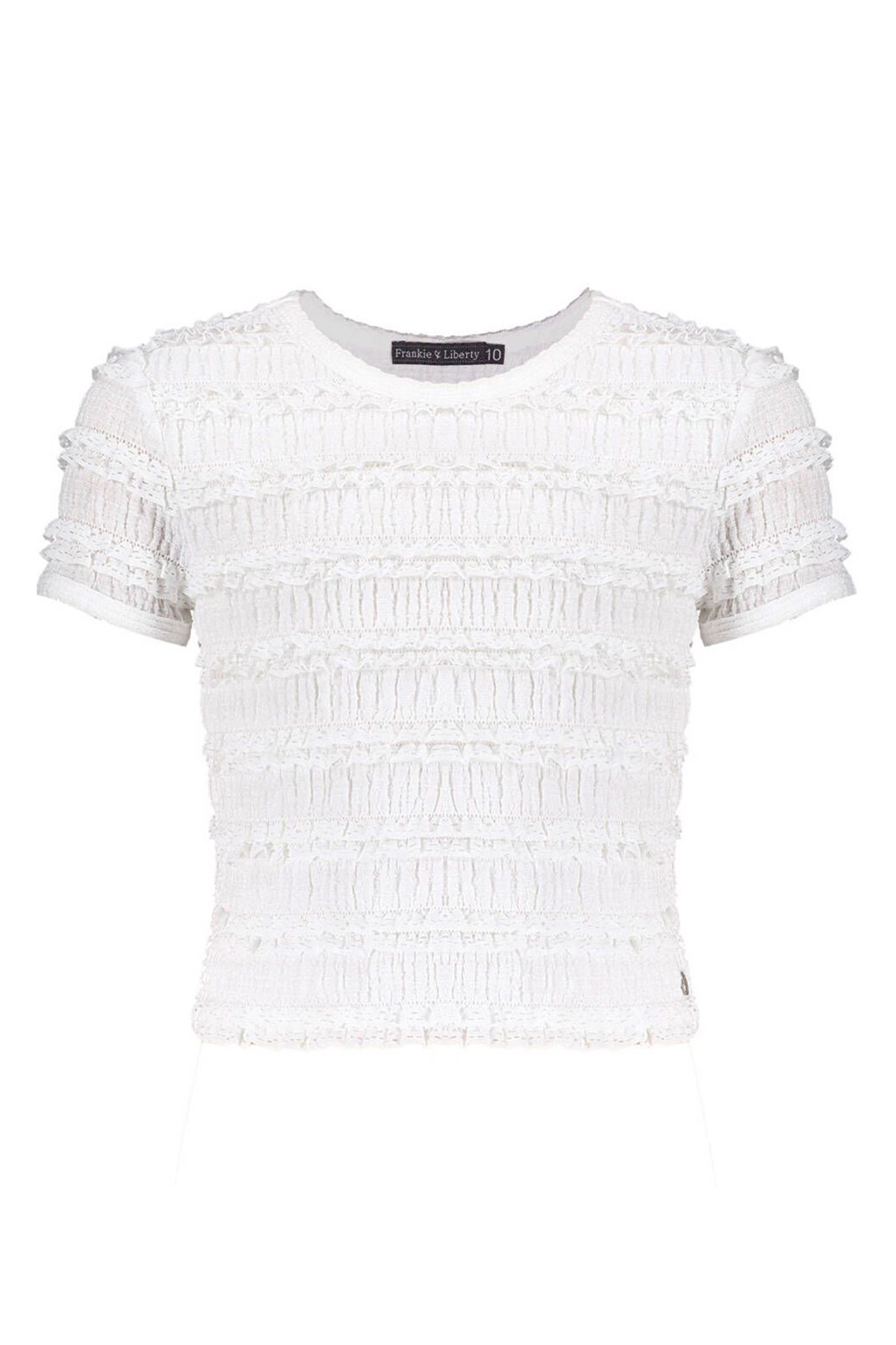 Frankie & Liberty Rozy lace tee Wit-1 1