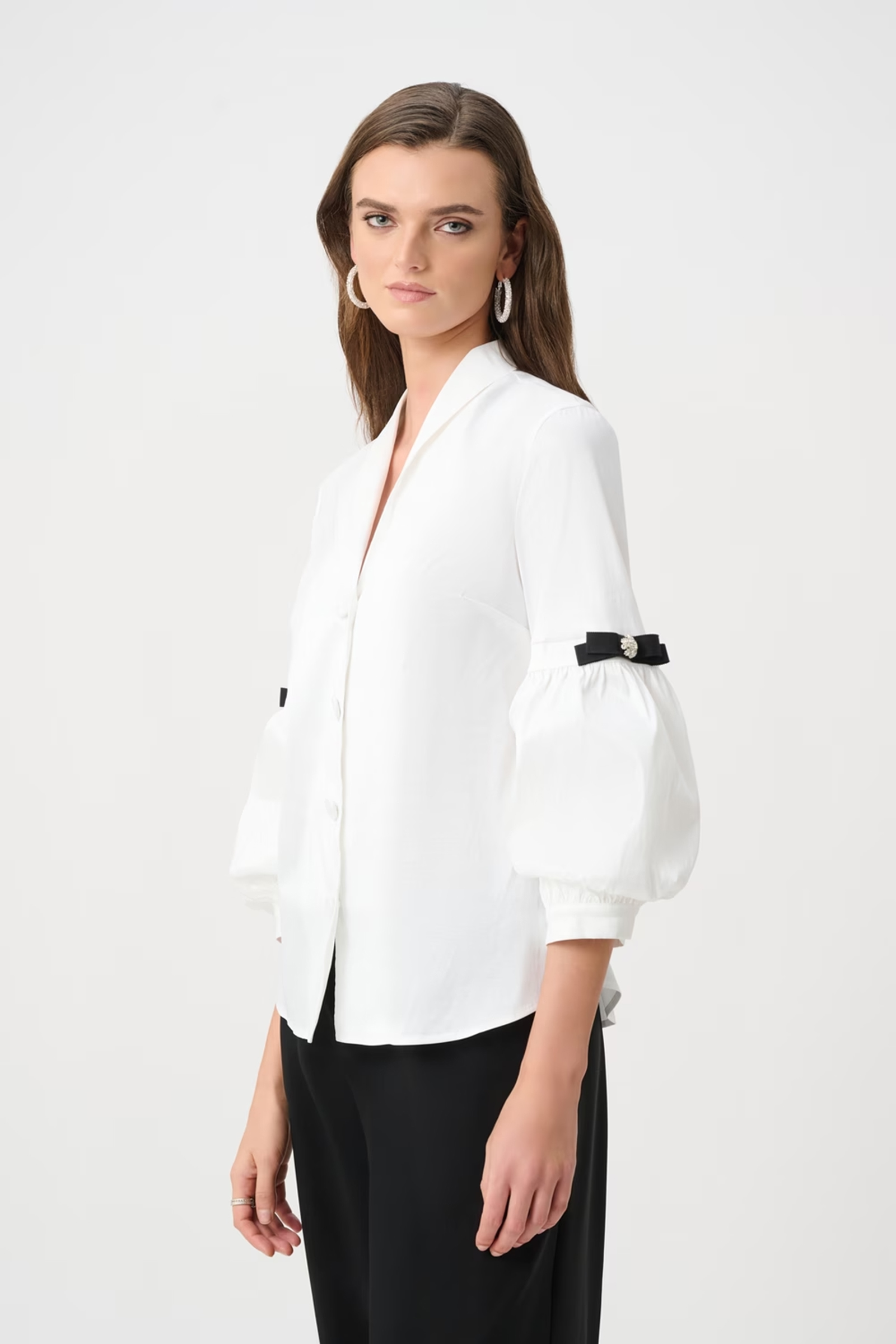 Dames blouse lange mouw ecru
