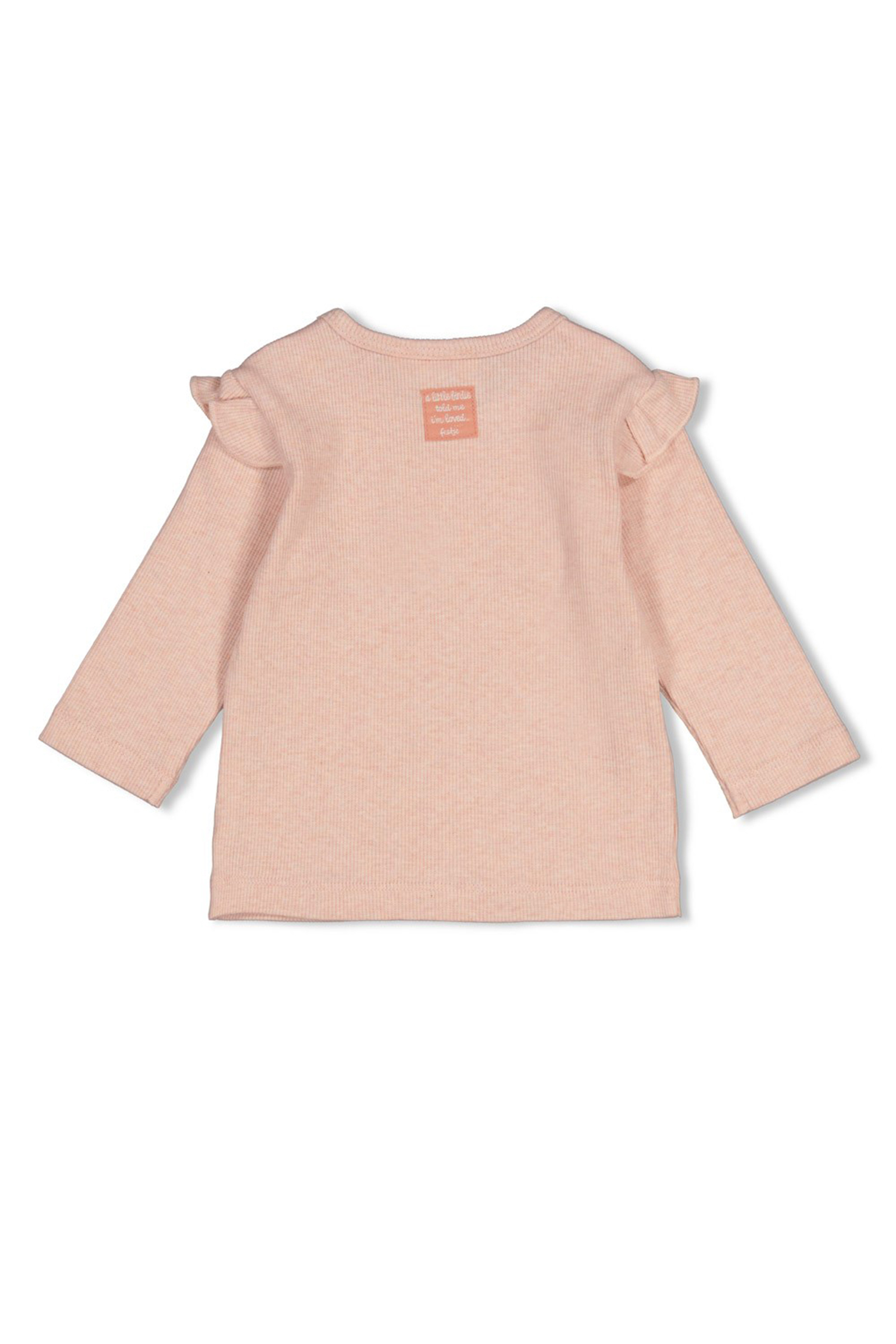 Baby t-shirt lange mouw rose