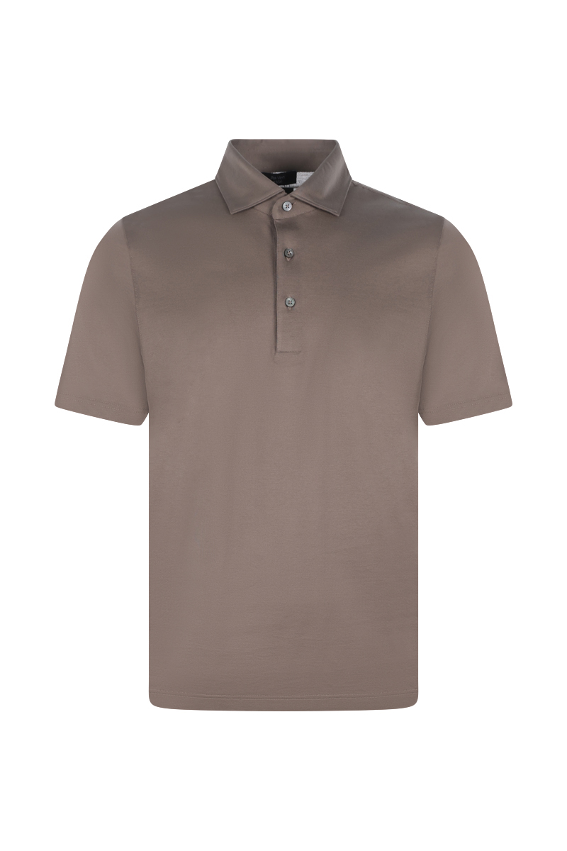Per Venti Polo S/SLV bruin/beige-1 1