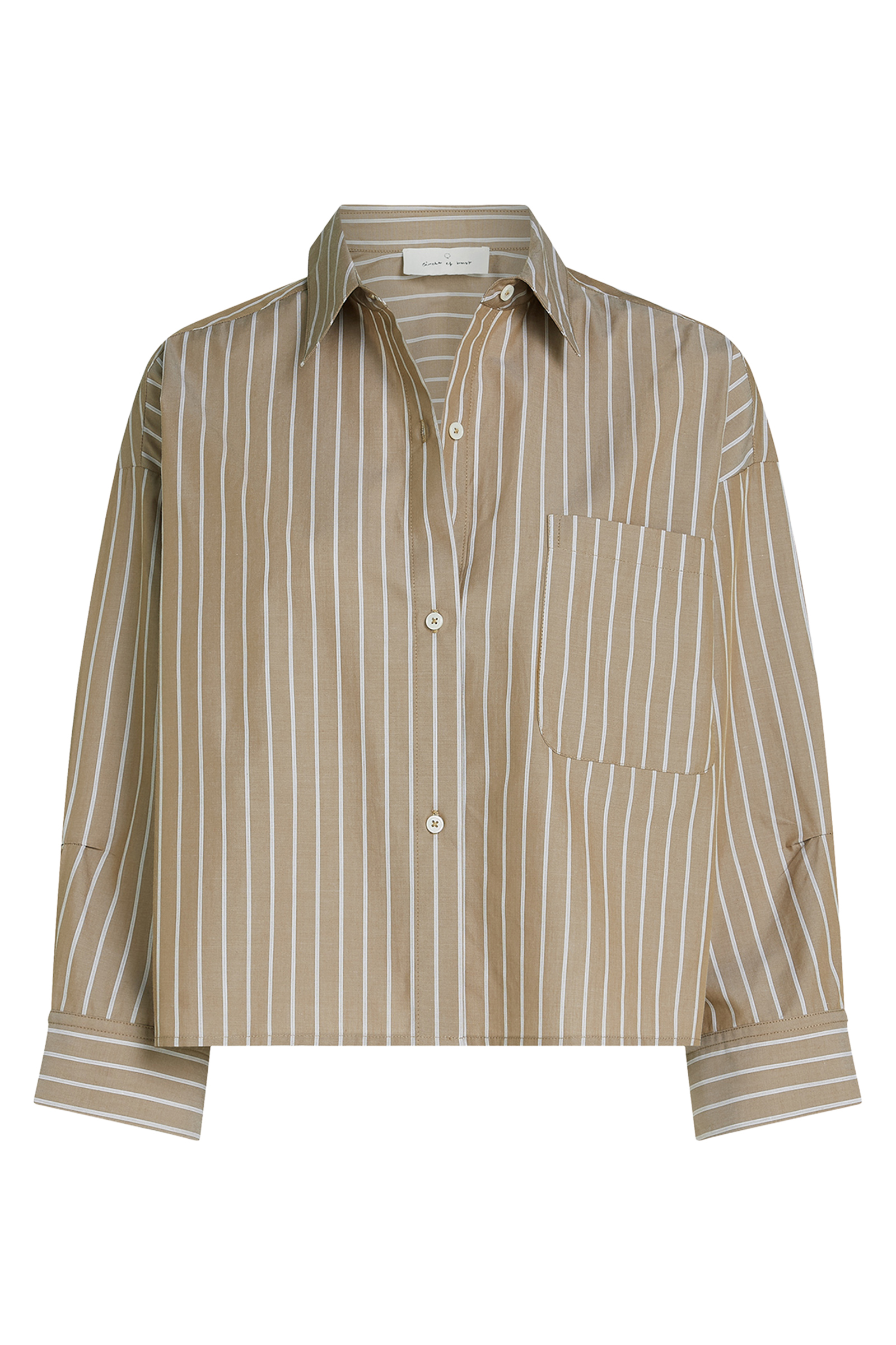 Dames blouse lange mouw bruin