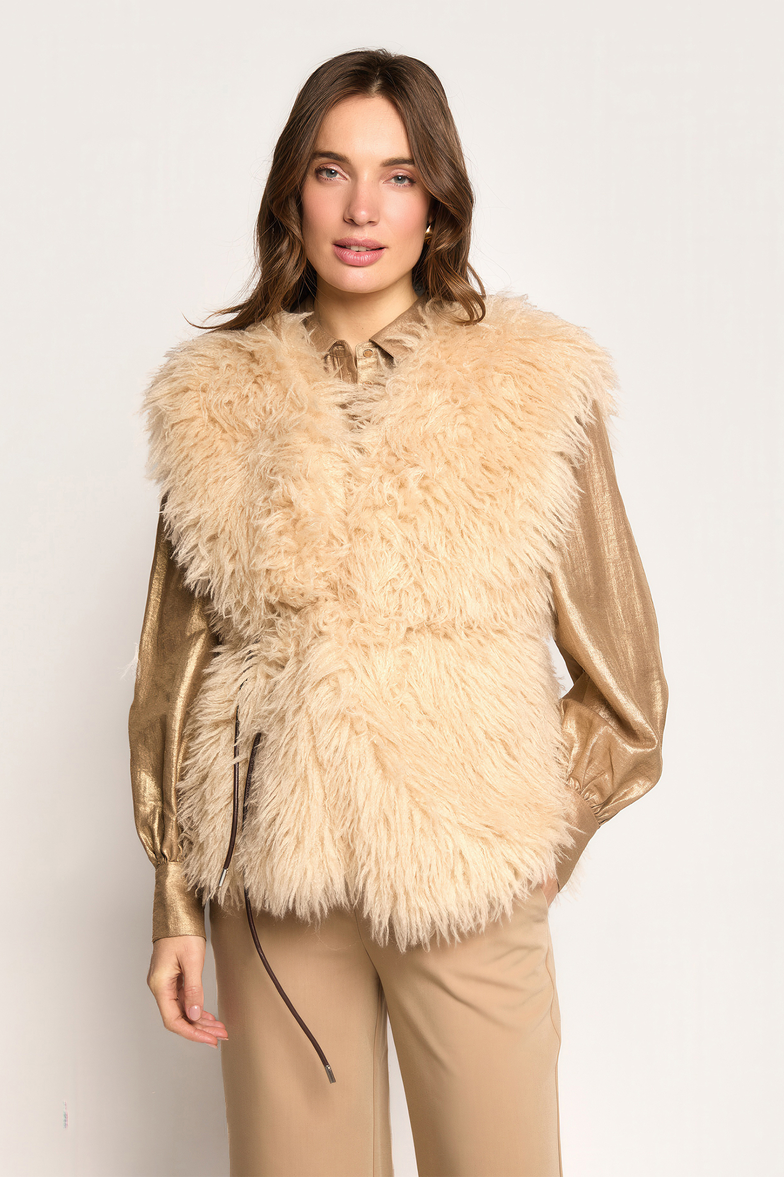 Dames gilet bruin